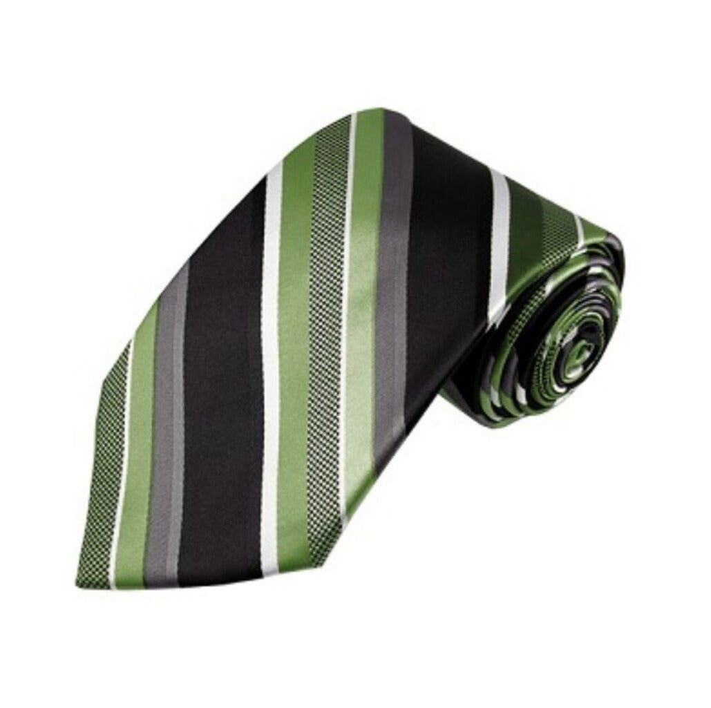 Corbata tejida a rayas azules y negras Oasis