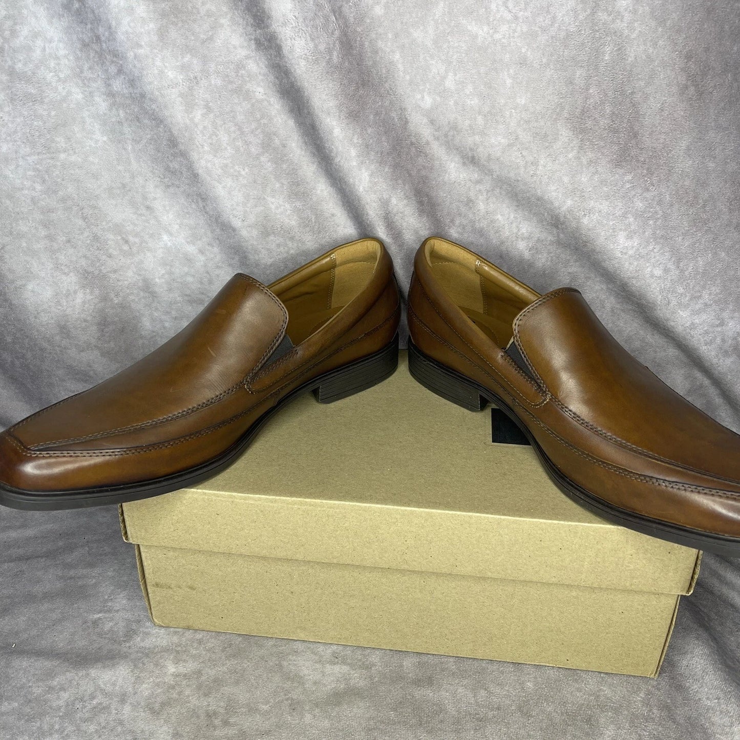 Clarks Men's Whiddon Step Dark Tan Dress shoe