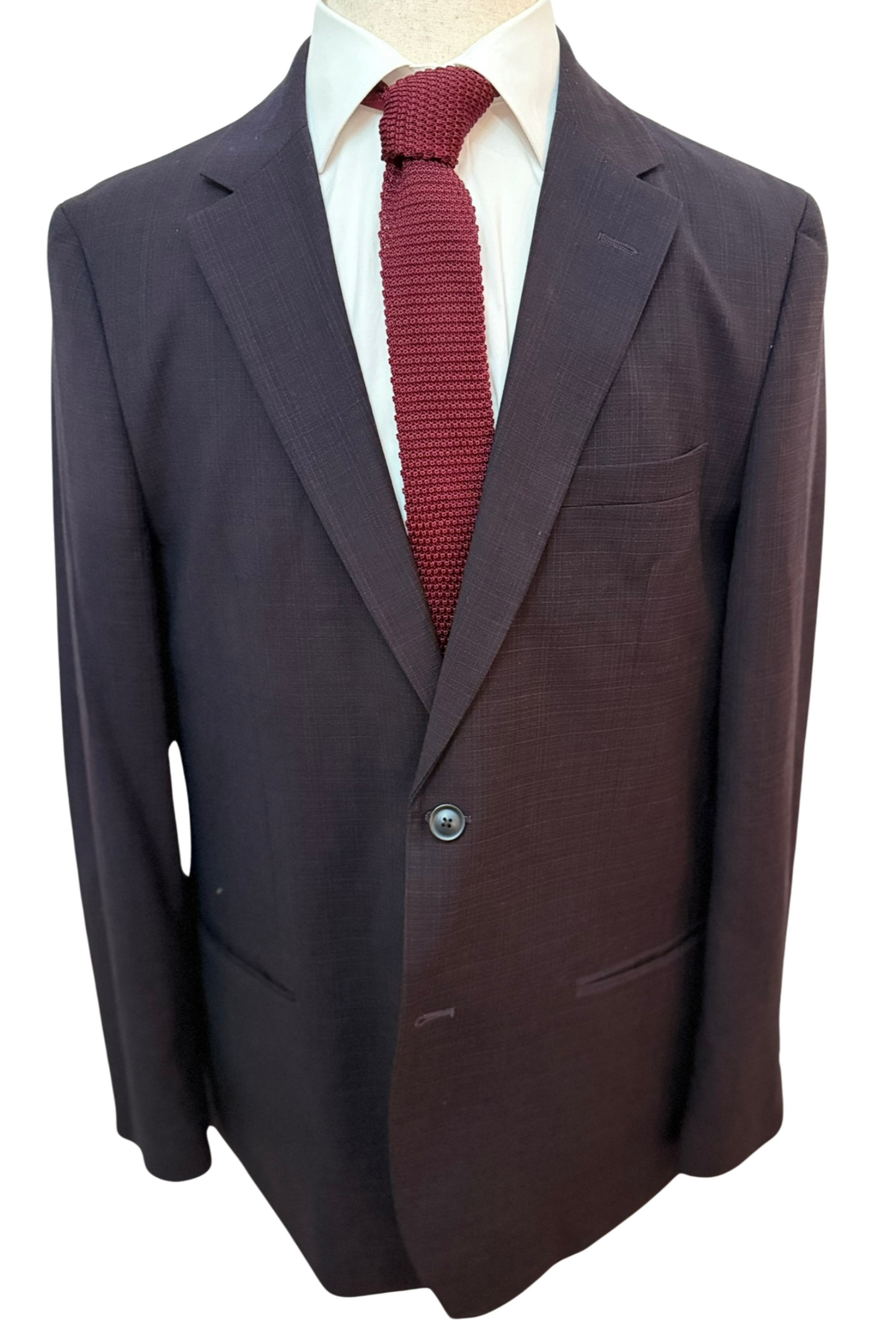Solid Maroon knit necktie