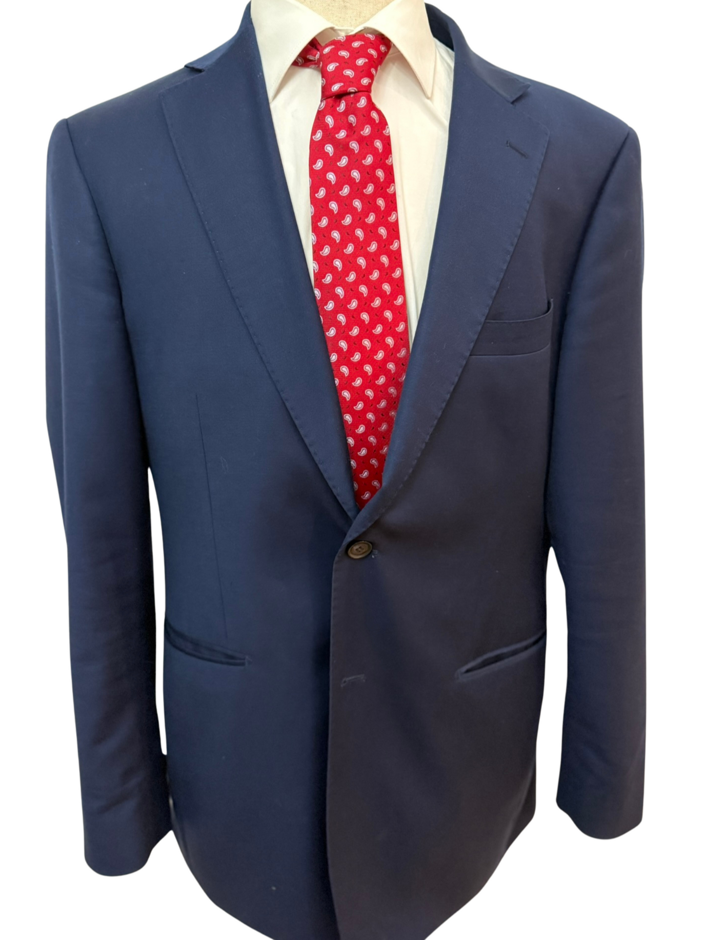 Small Teardrop Paisleys on Red Necktie