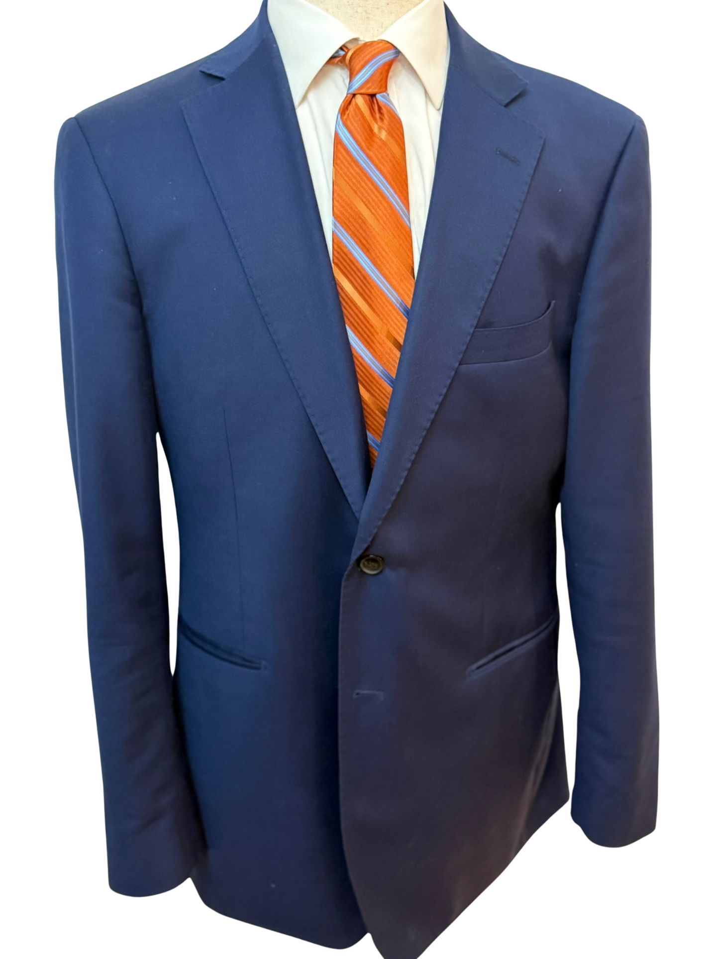 Corbata tejida a rayas azules y negras Oasis