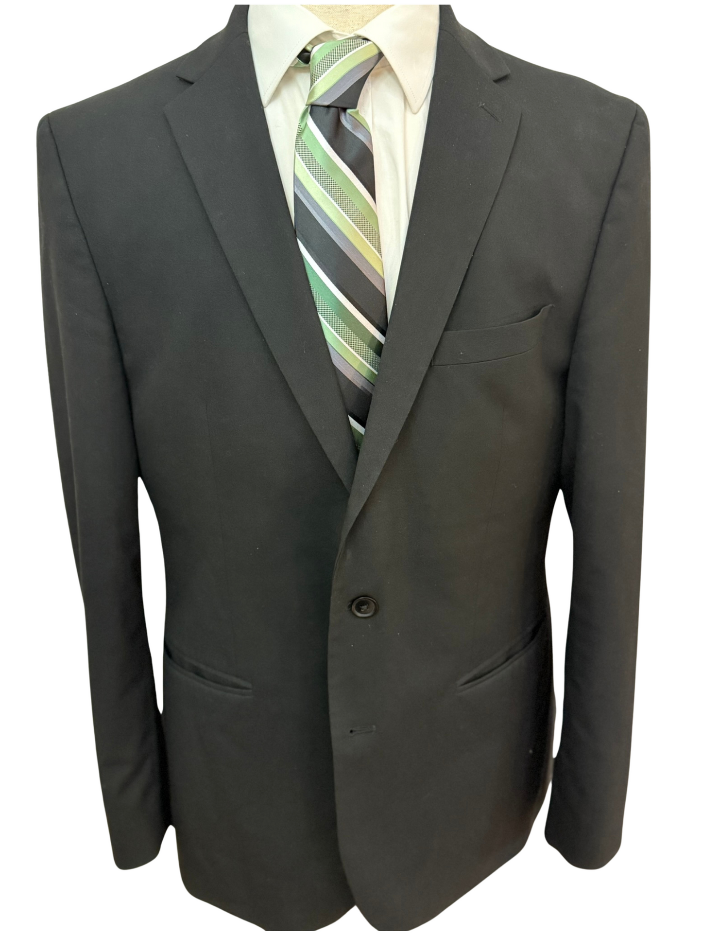 Corbata tejida a rayas azules y negras Oasis