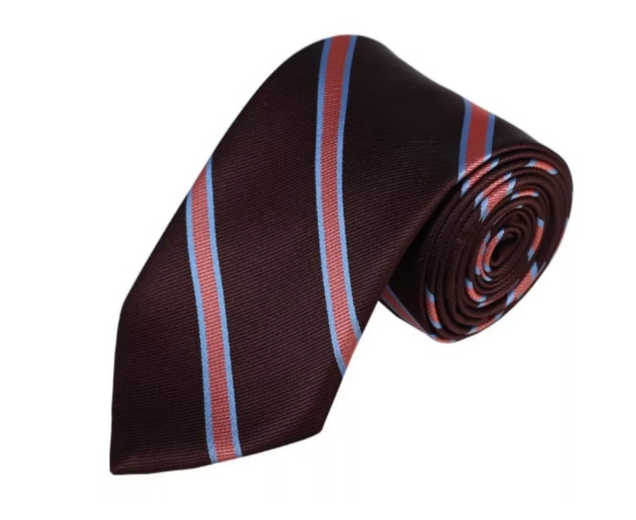 Corbata tejida a rayas azules y negras Oasis