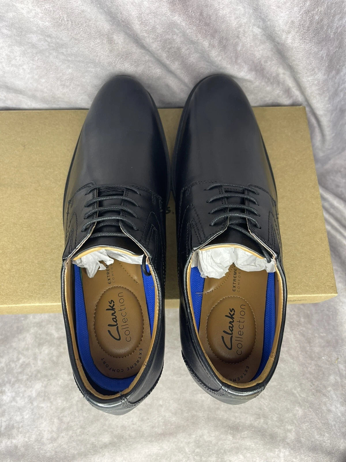 Clarks Men's Whiddon Plain Toe Oxford Black Dress shoe
