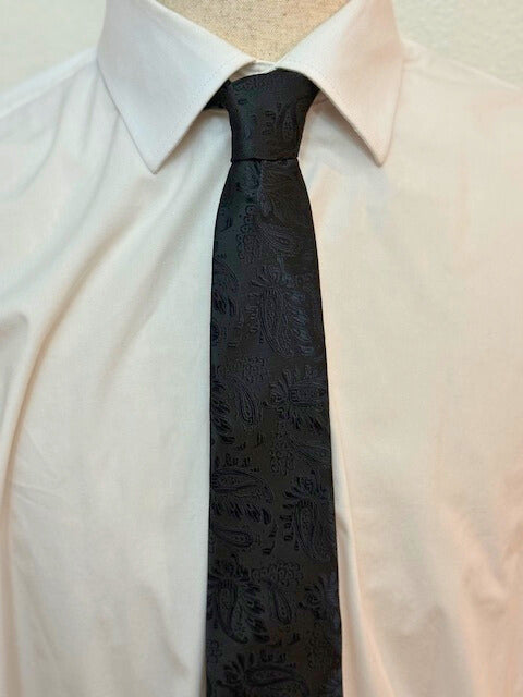 Black on Black Paisley Necktie