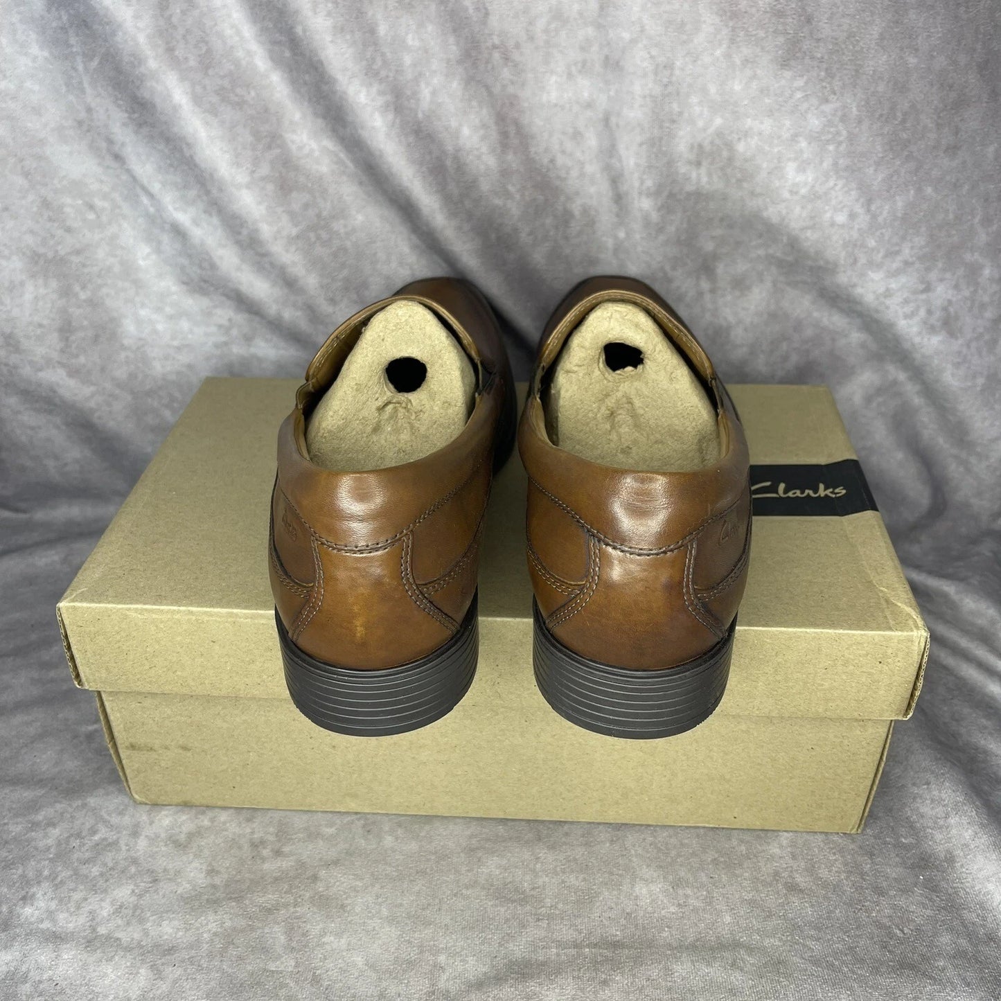 Clarks Men's Whiddon Step Dark Tan Dress shoe