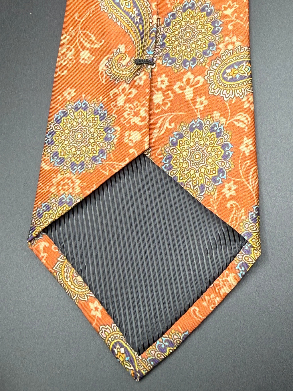 The Midnight and Mandarin Paisley Necktie