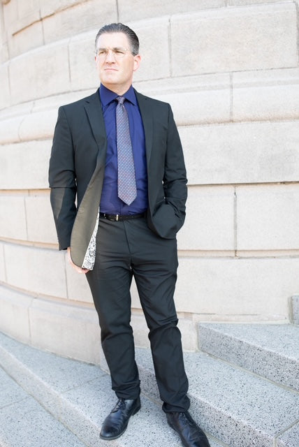 Navy Classic Men's Long Sleeve Dress Shirt