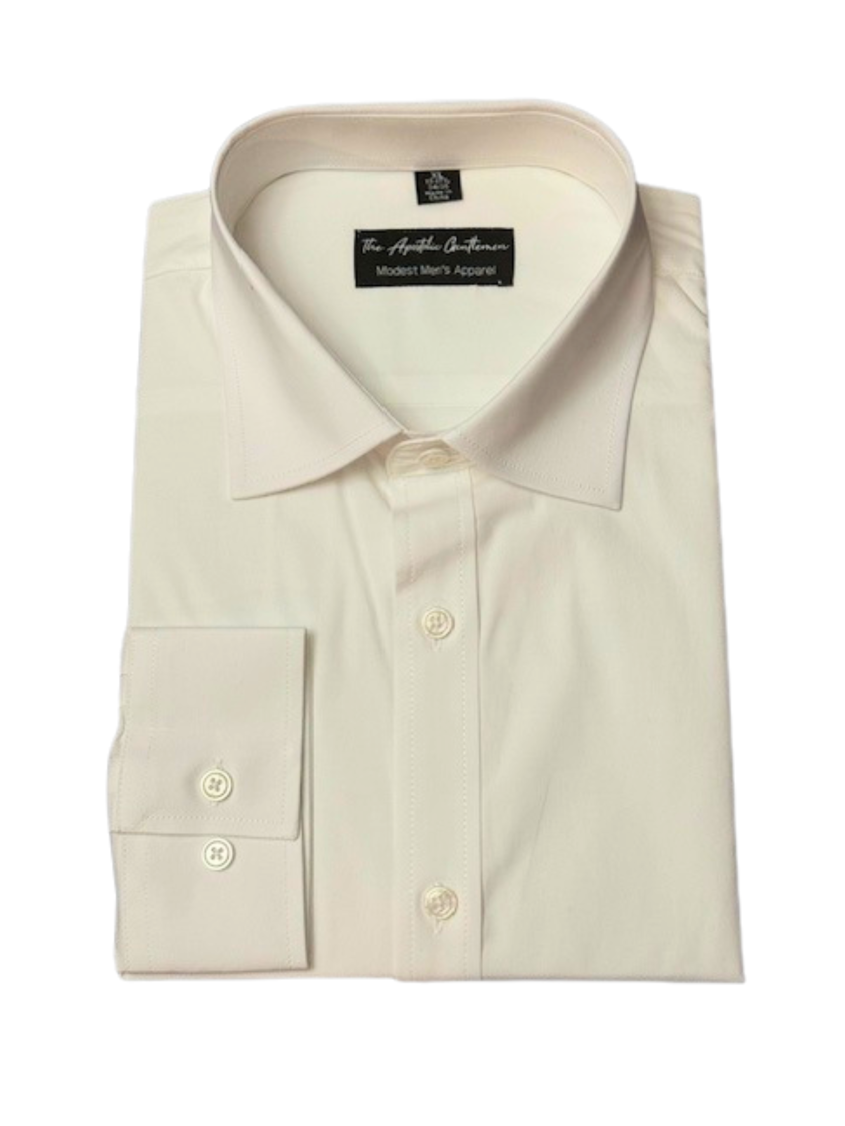 White Classic Men's Long Sleeve Dress Shirt