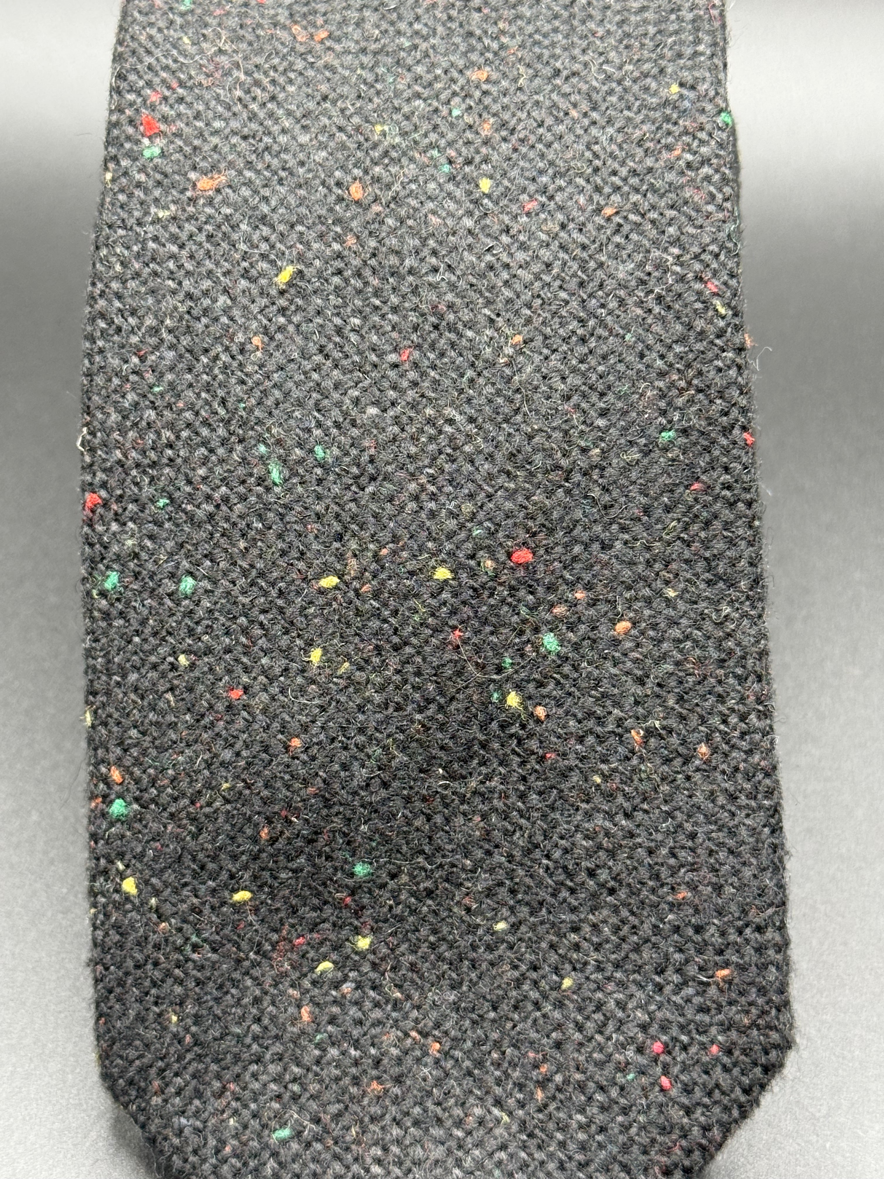 The Black Wool with Multicolored Speckles Necktie – The Apostolic