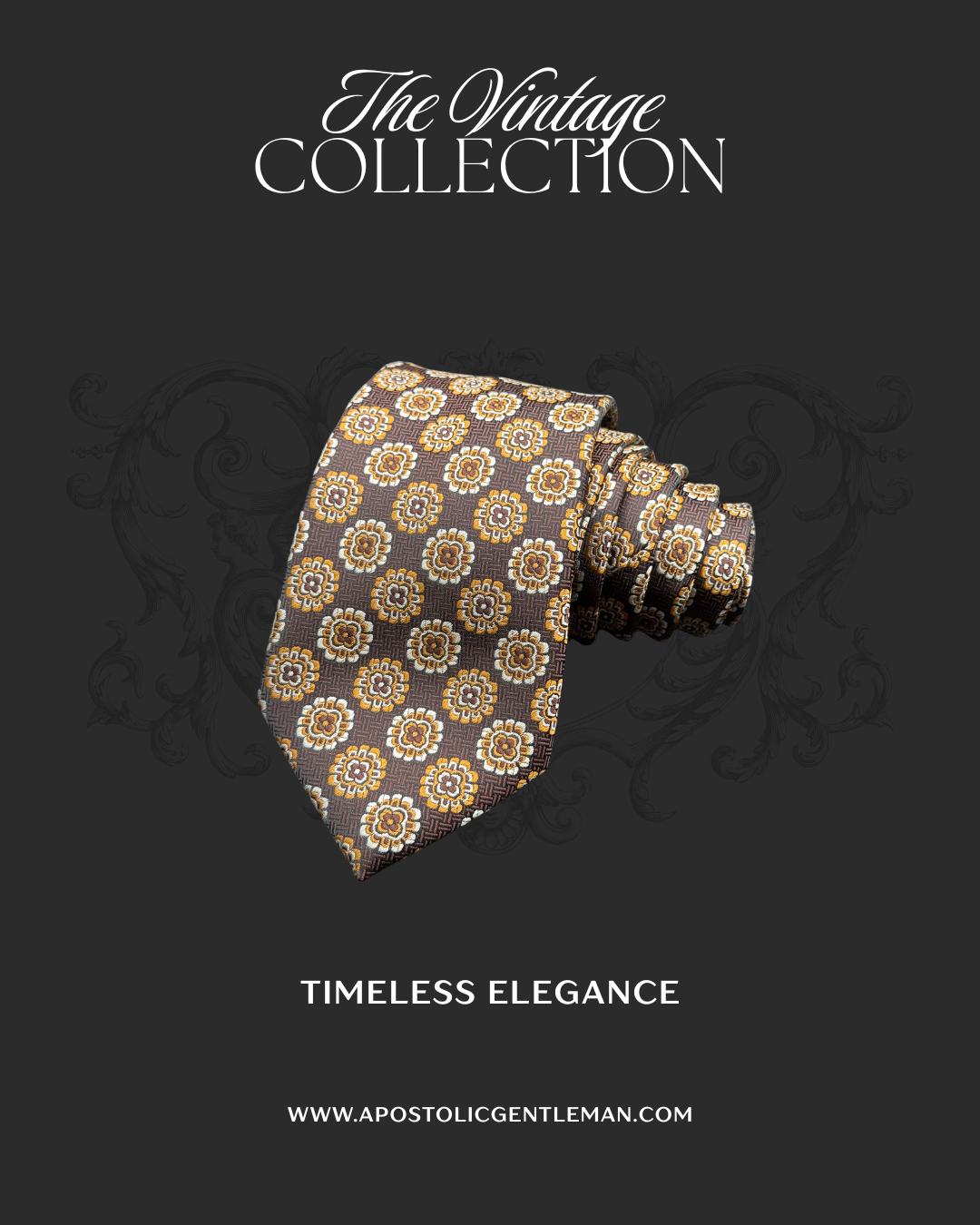 The Bronze Bloom Floral Necktie