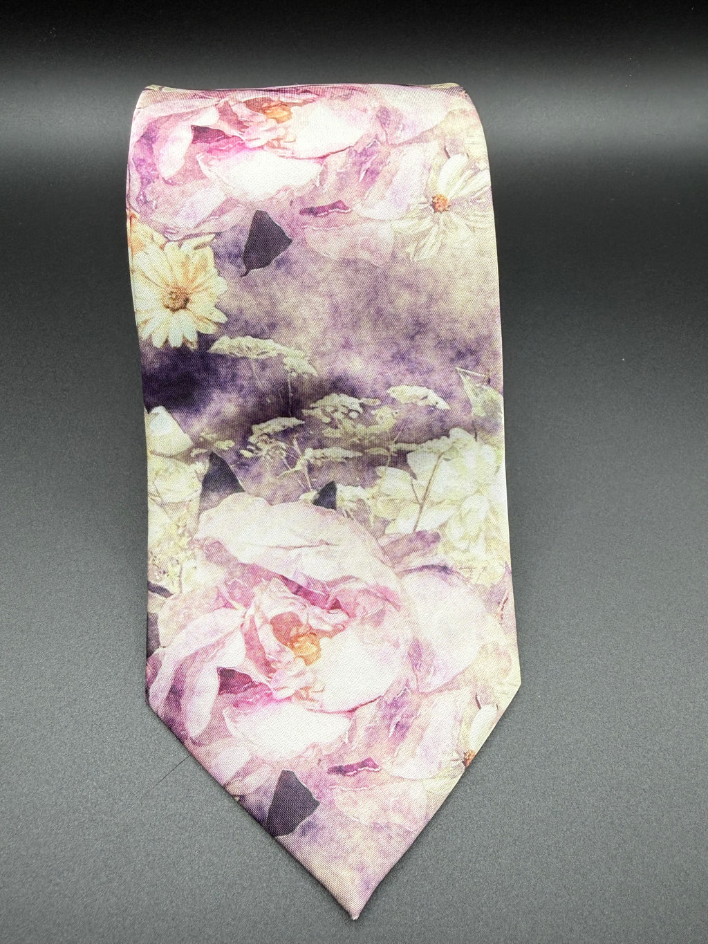 The Lavender Garden Watercolor Floral Necktie