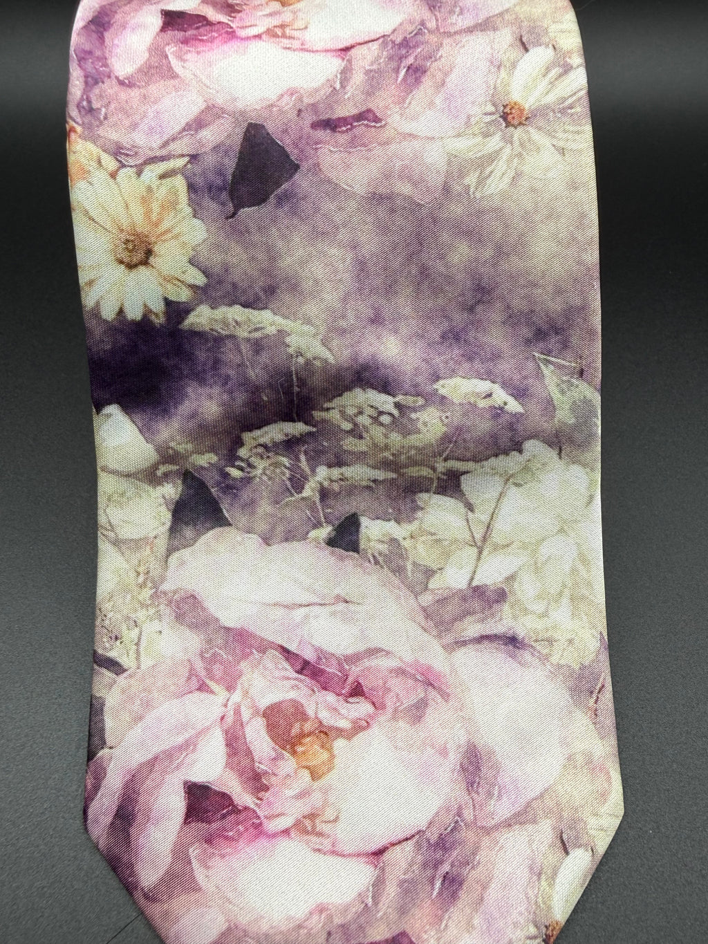 The Lavender Garden Watercolor Floral Necktie