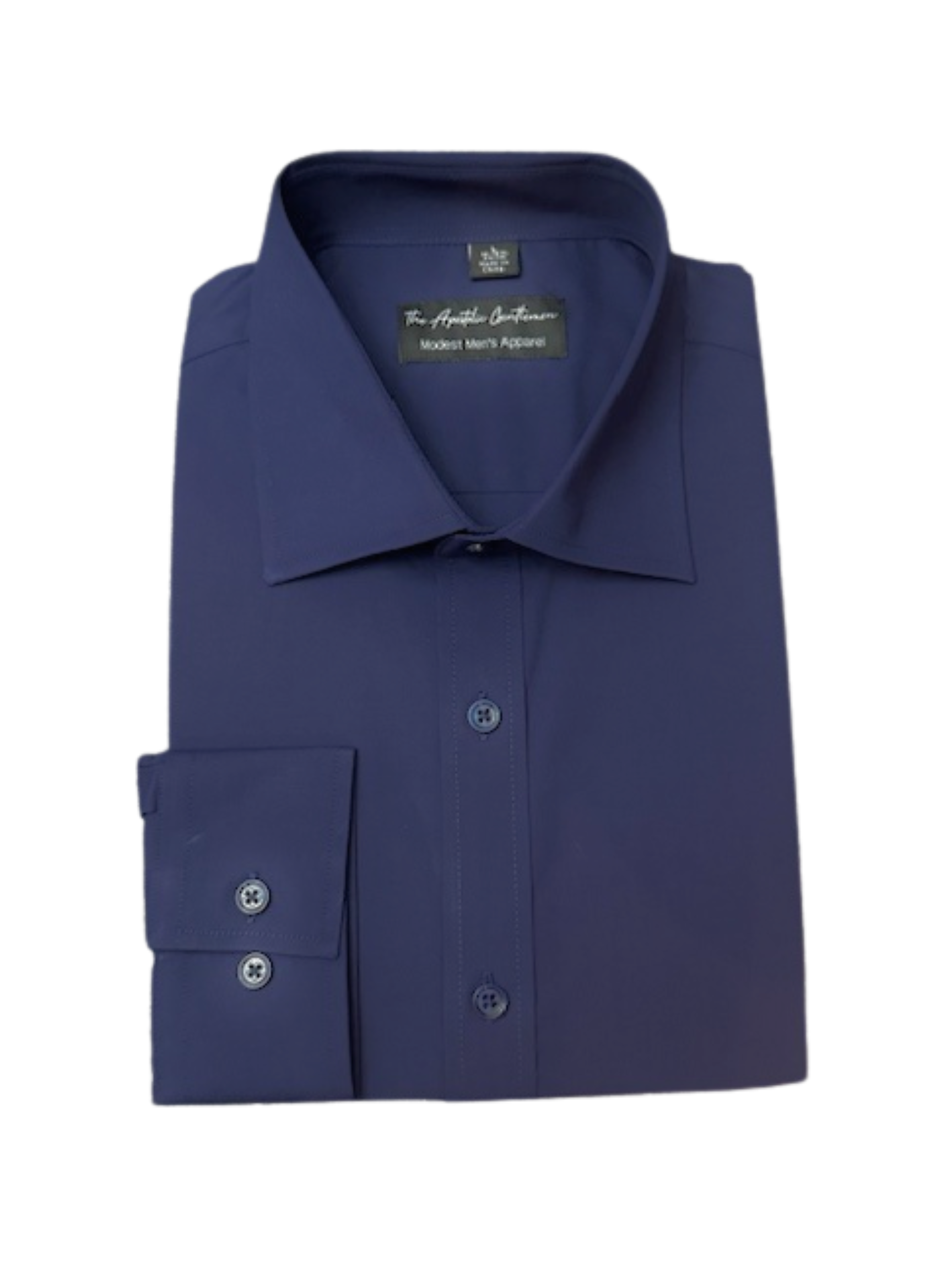 Navy Classic Men's Long Sleeve Dress Shirt