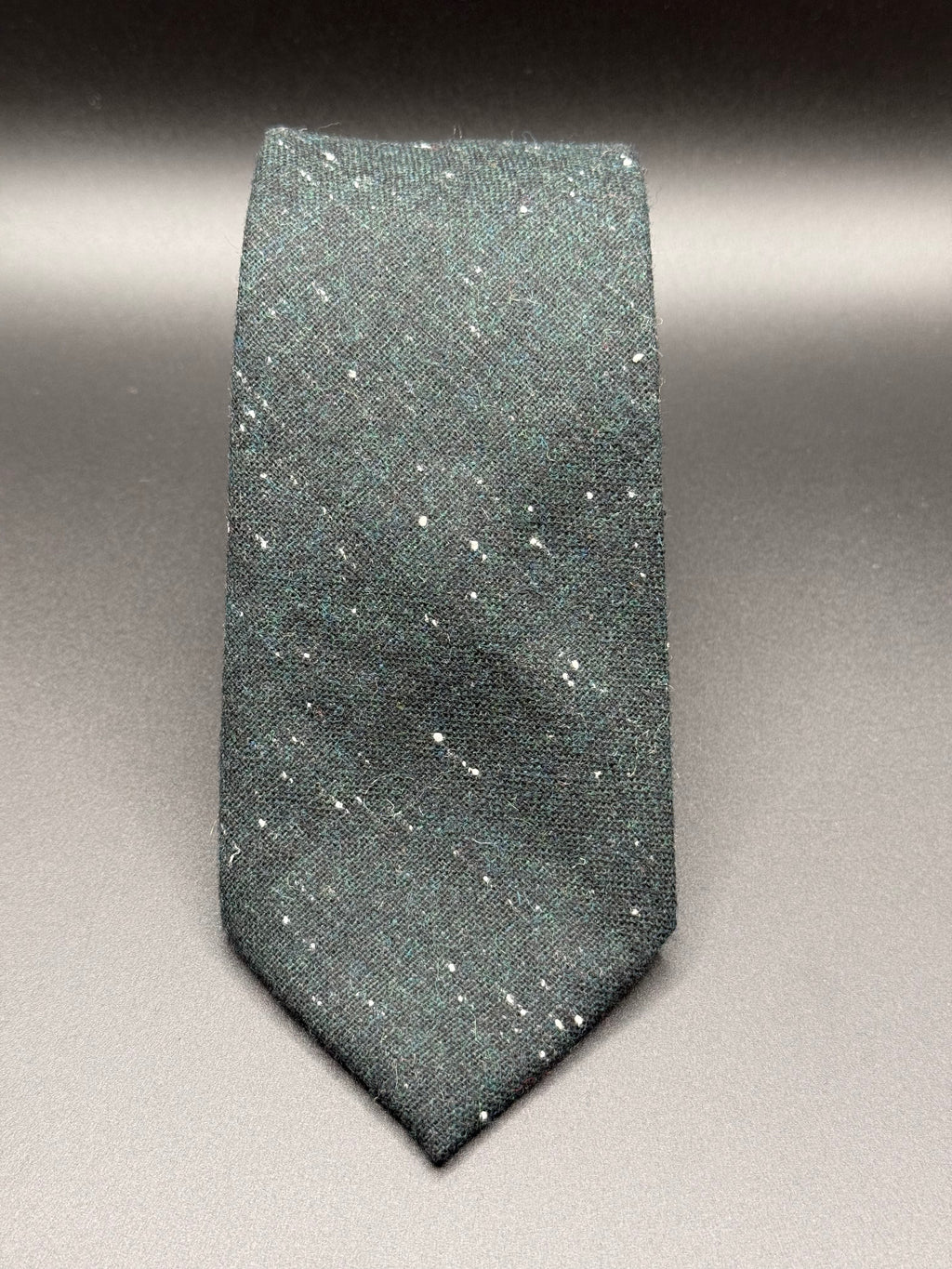 The Evergreen Wool with White Speckles Necktie