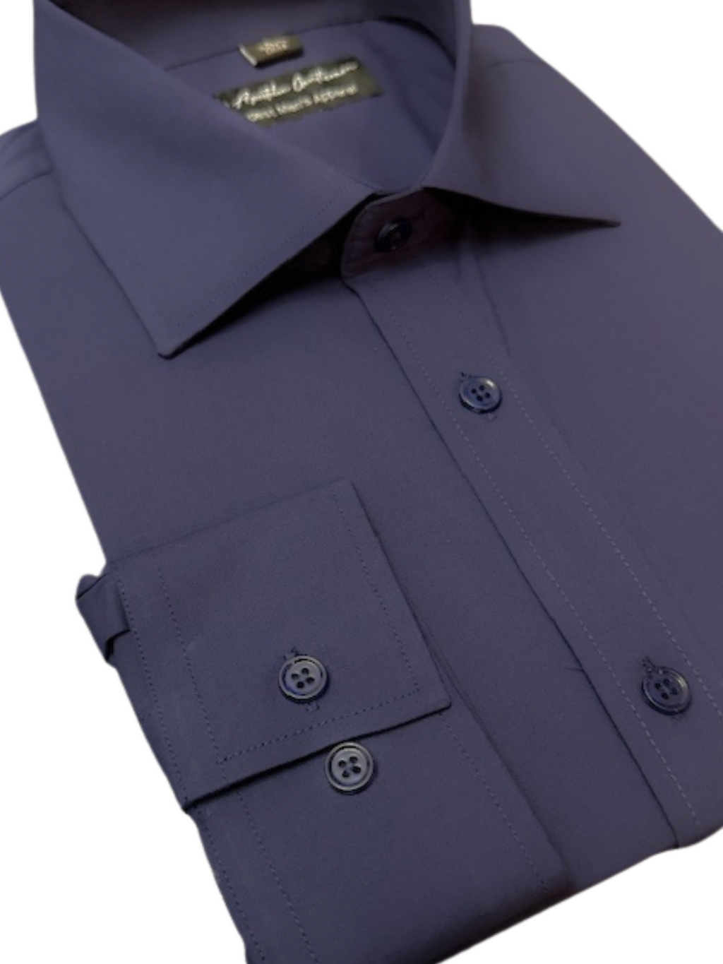 Navy Classic Men's Long Sleeve Dress Shirt