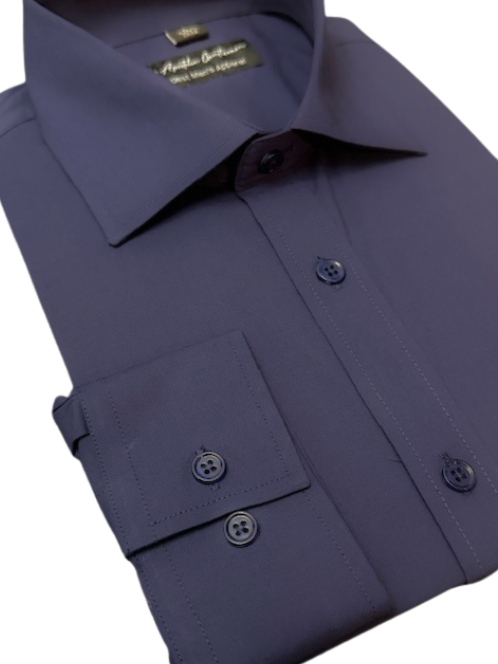 Navy Classic Men's Long Sleeve Dress Shirt