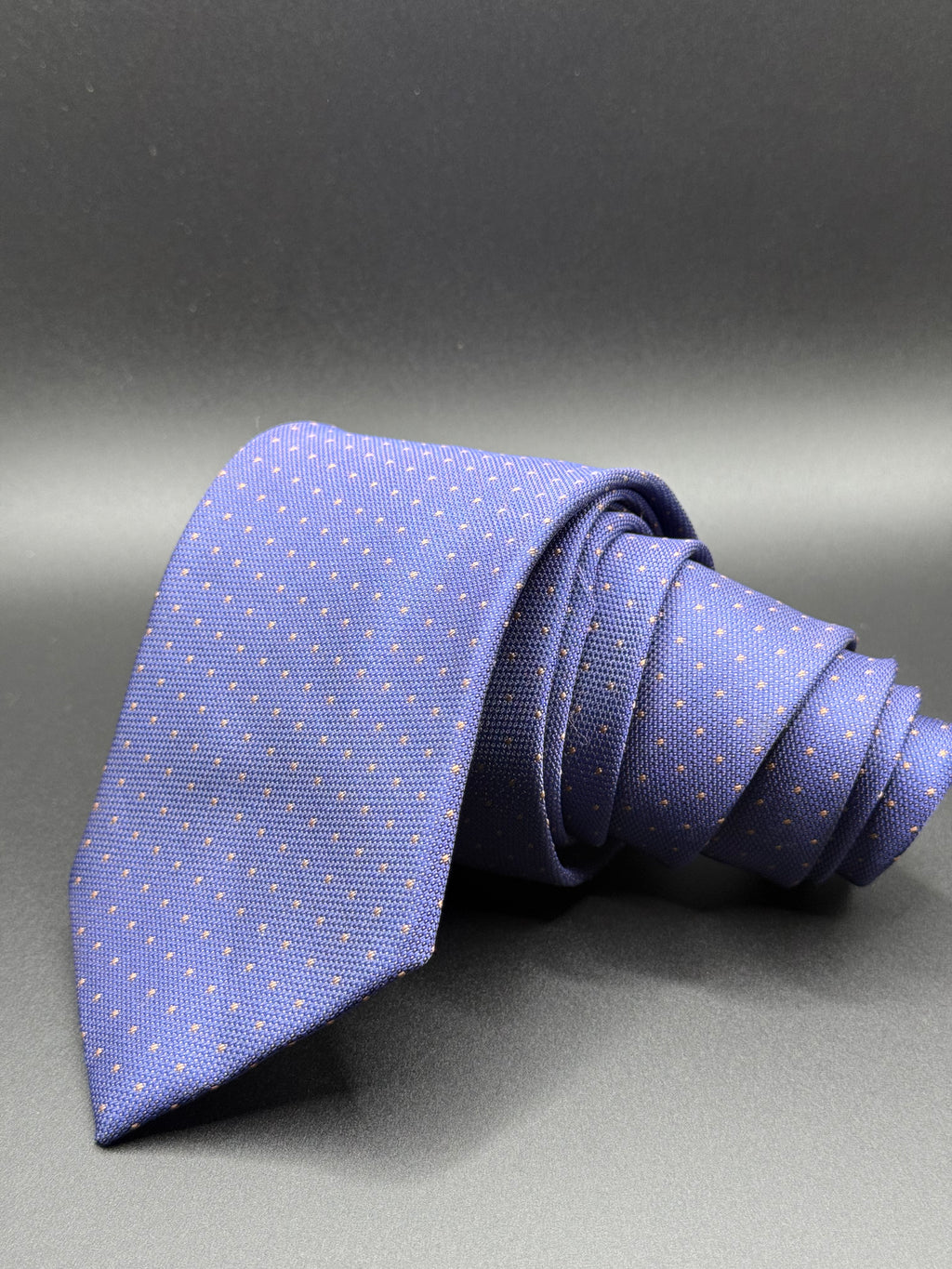 Bronze Micro Dot on Royal Blue Necktie