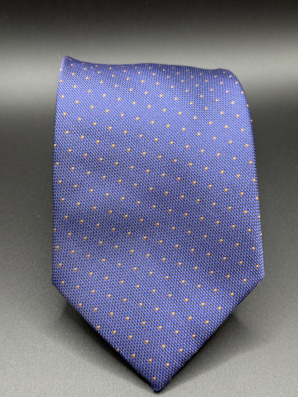 Bronze Micro Dot on Royal Blue Necktie