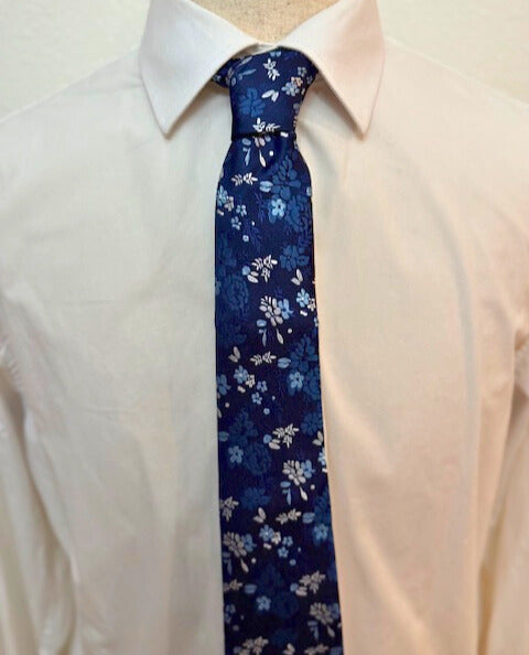 The Saphire Garden at Midnight Floral Necktie
