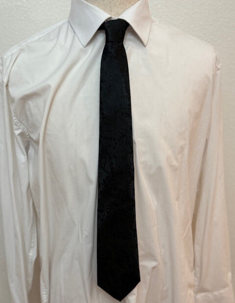 Black on Black Paisley Necktie