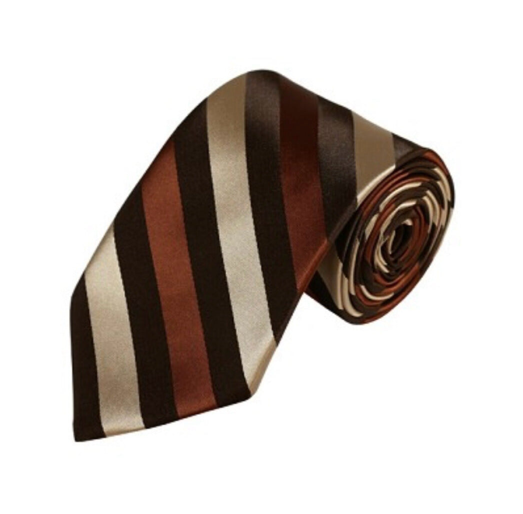 Corbata tejida a rayas azules y negras Oasis