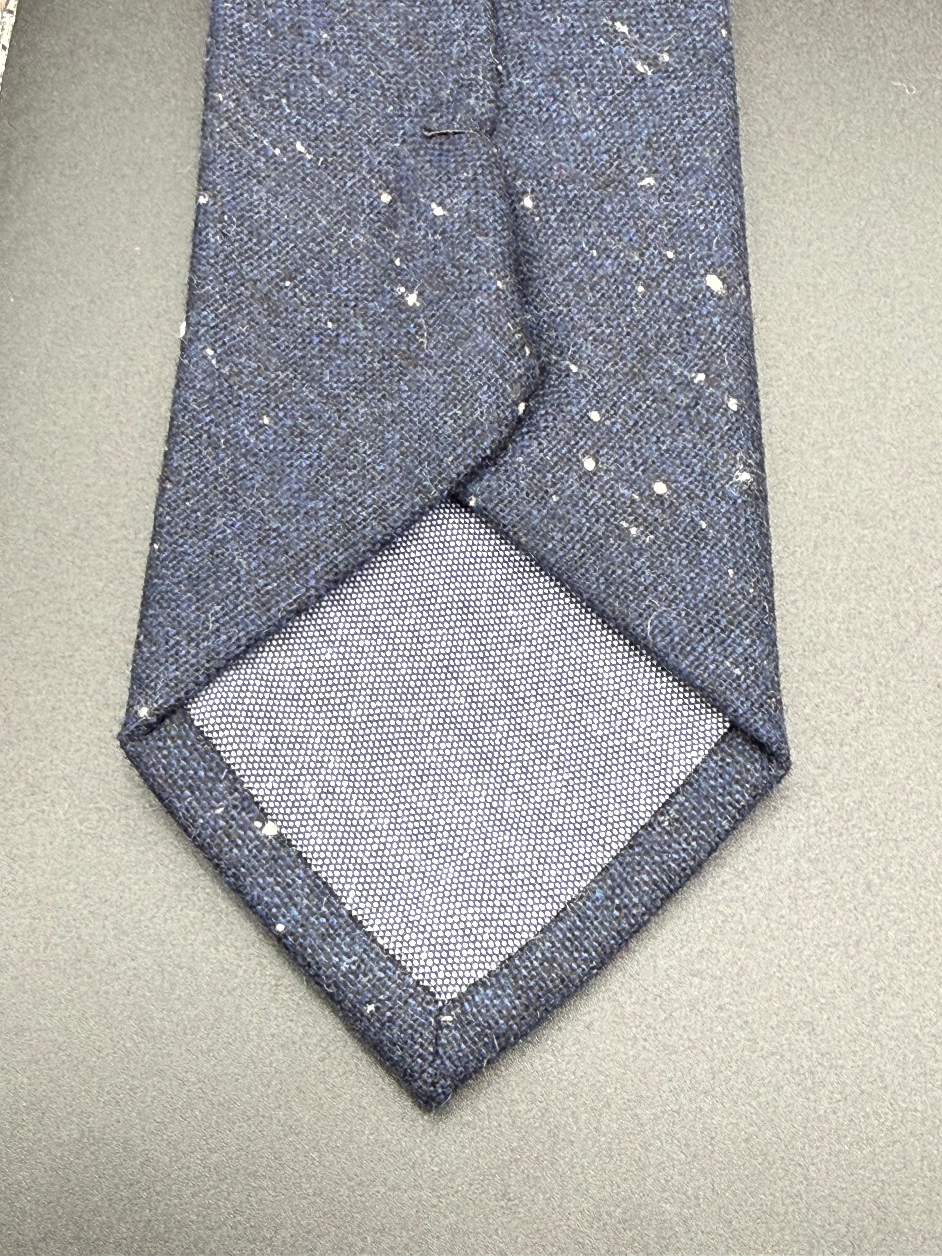 The Midnight Blue Wool with White Speckles Necktie