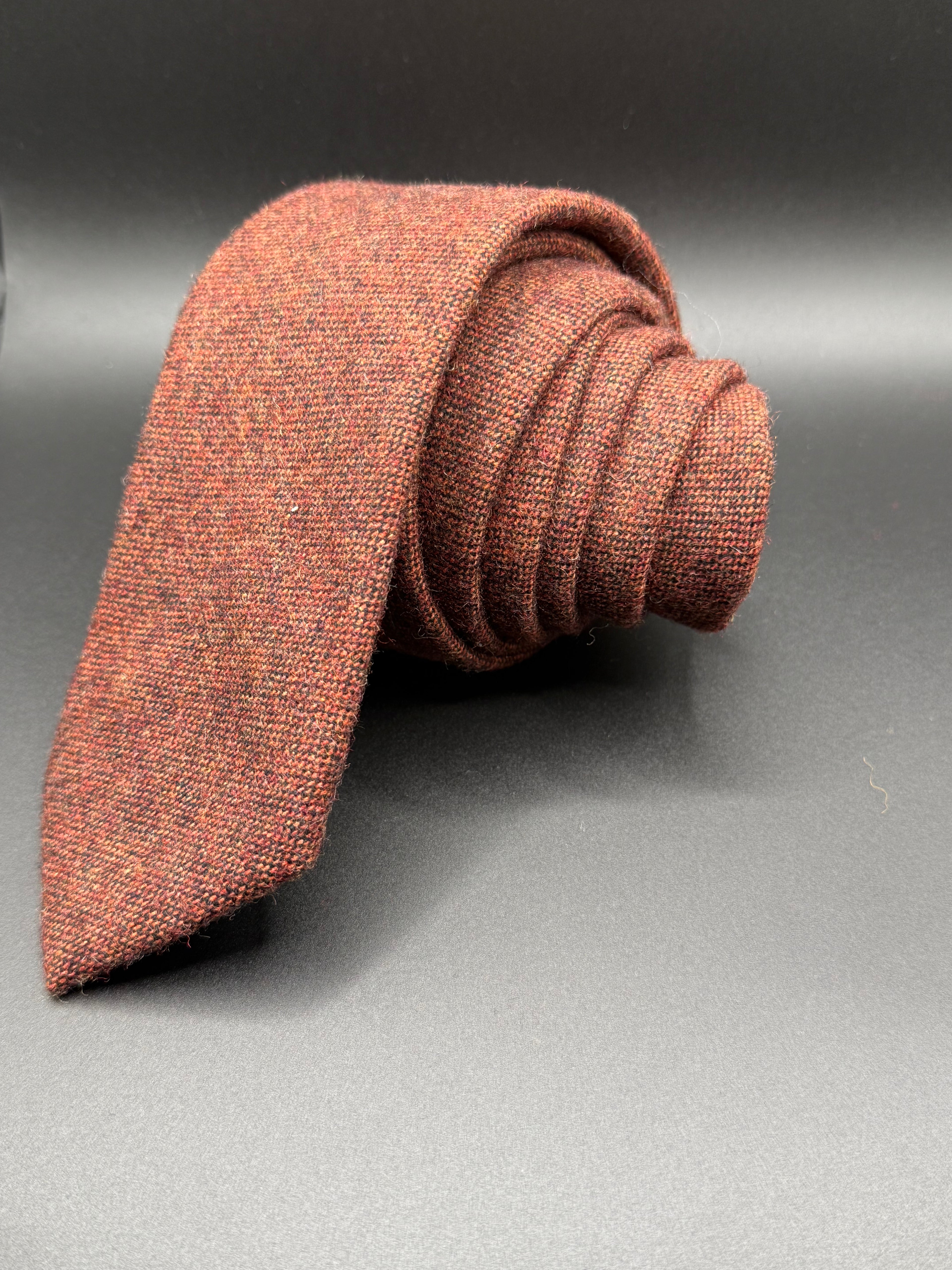 The Orange with Black and Yellow Wool Necktie