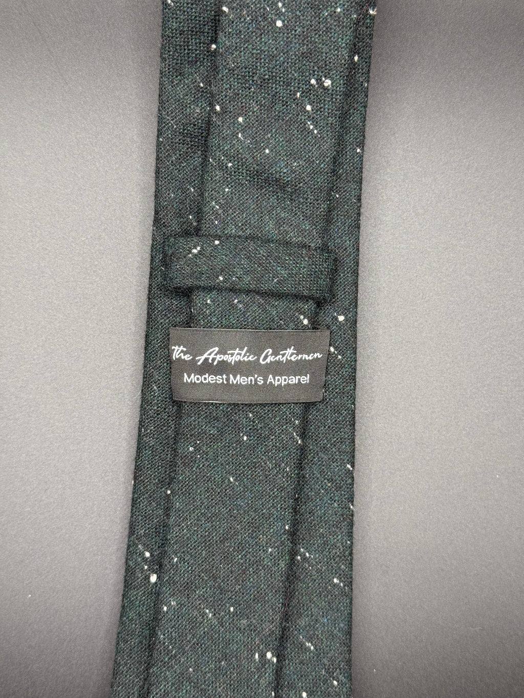 The Evergreen Wool with White Speckles Necktie