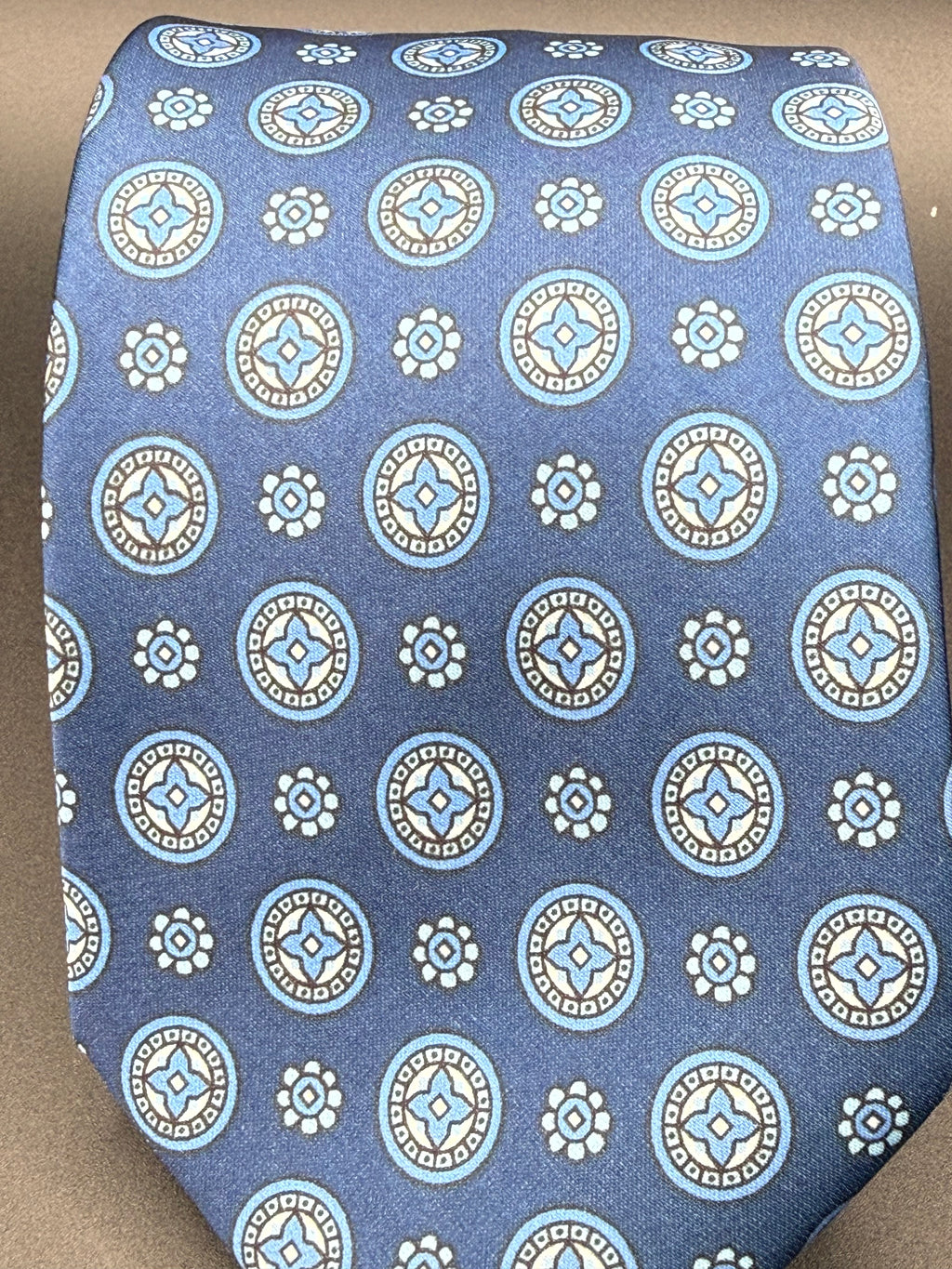 The Azure Floral Medallion Necktie
