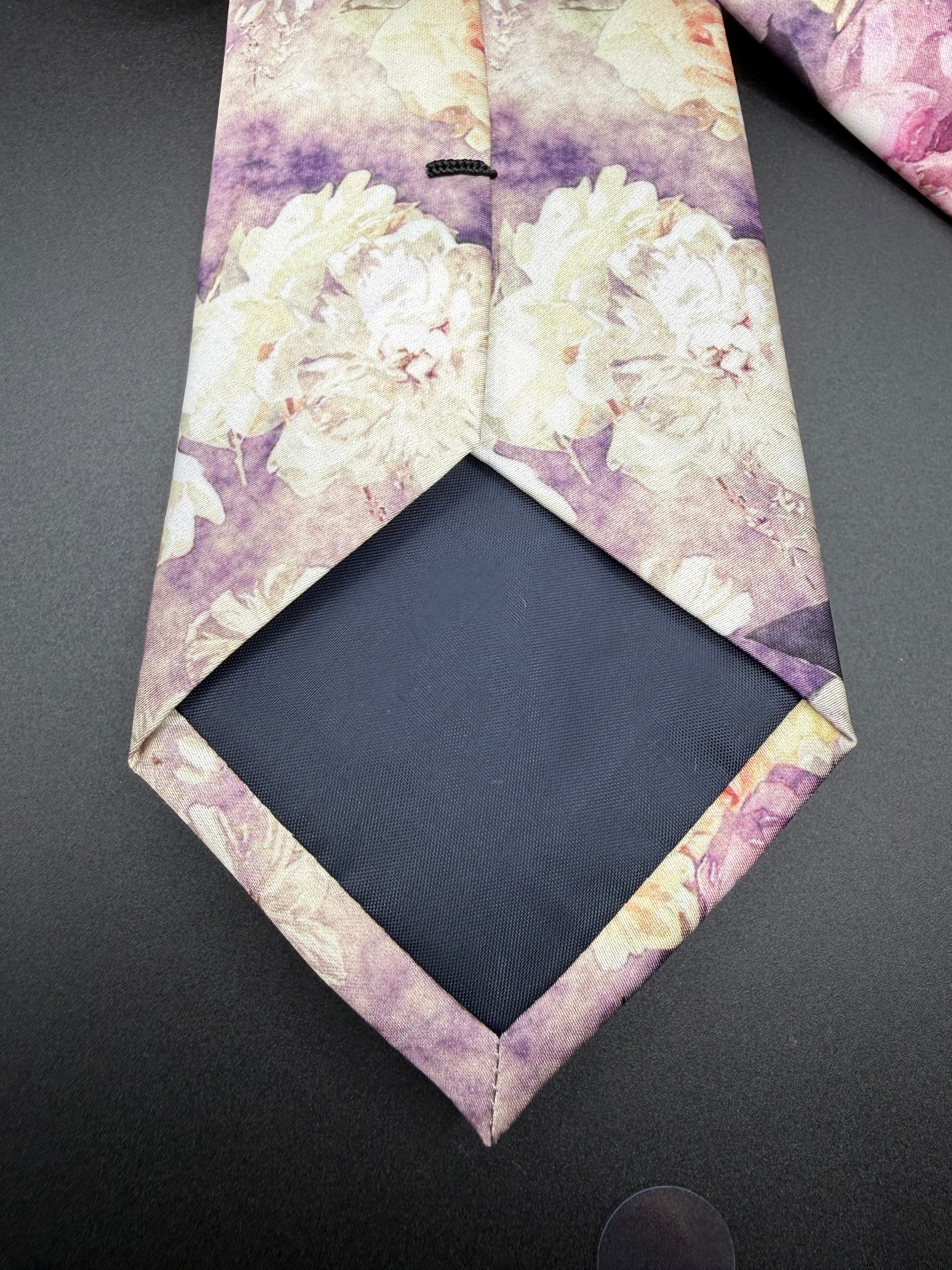 The Lavender Garden Watercolor Floral Necktie