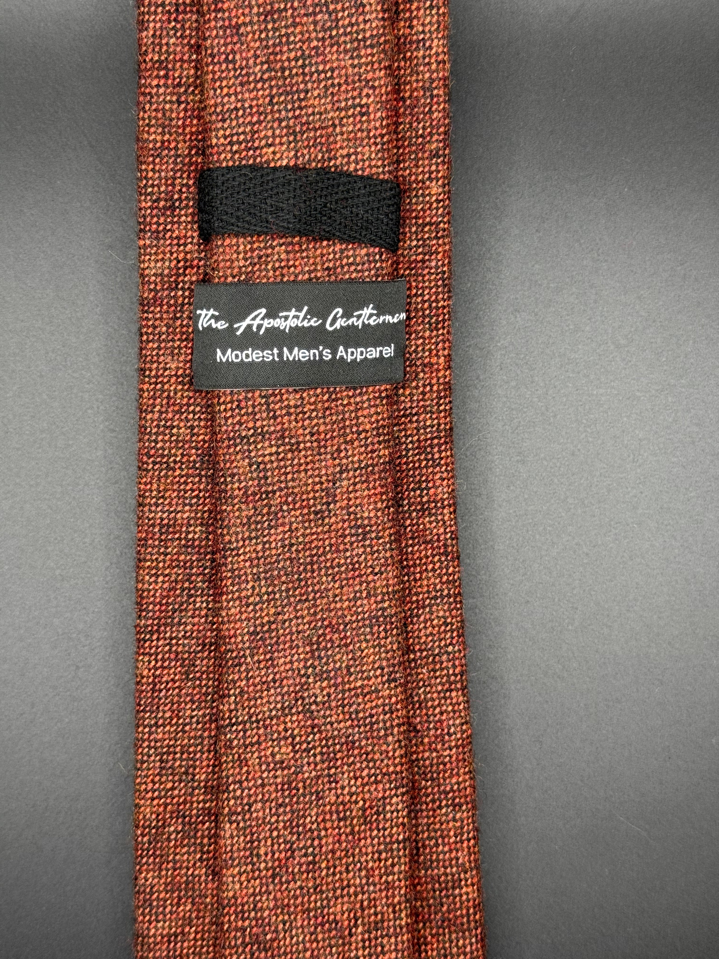 The Orange with Black and Yellow Wool Necktie