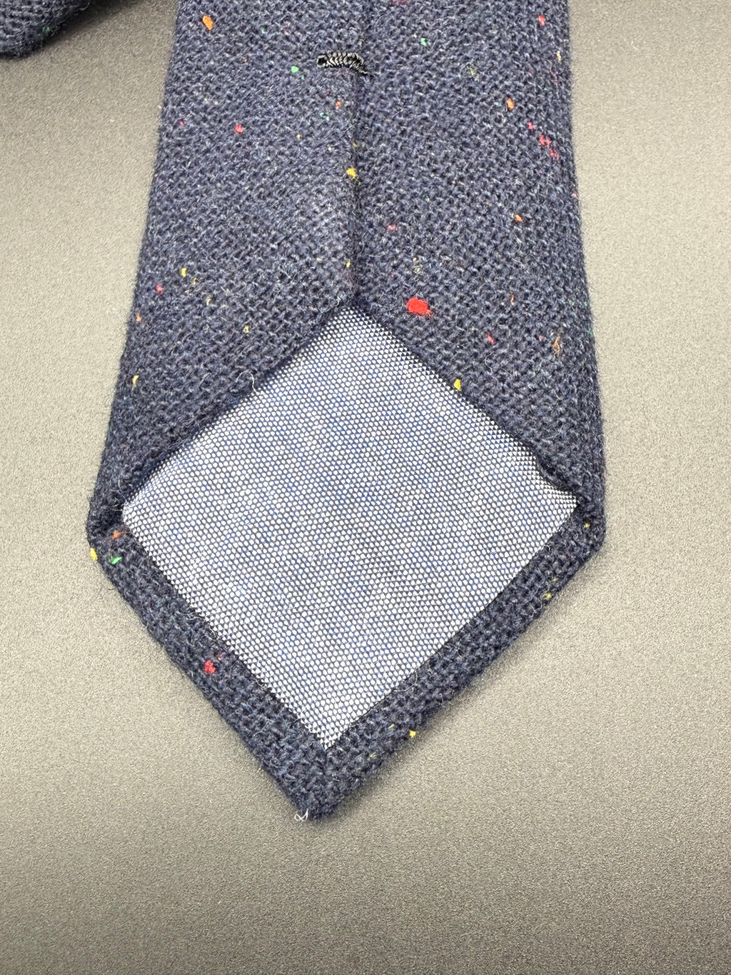 The Slate Blue Wool with multicolored Speckles Necktie