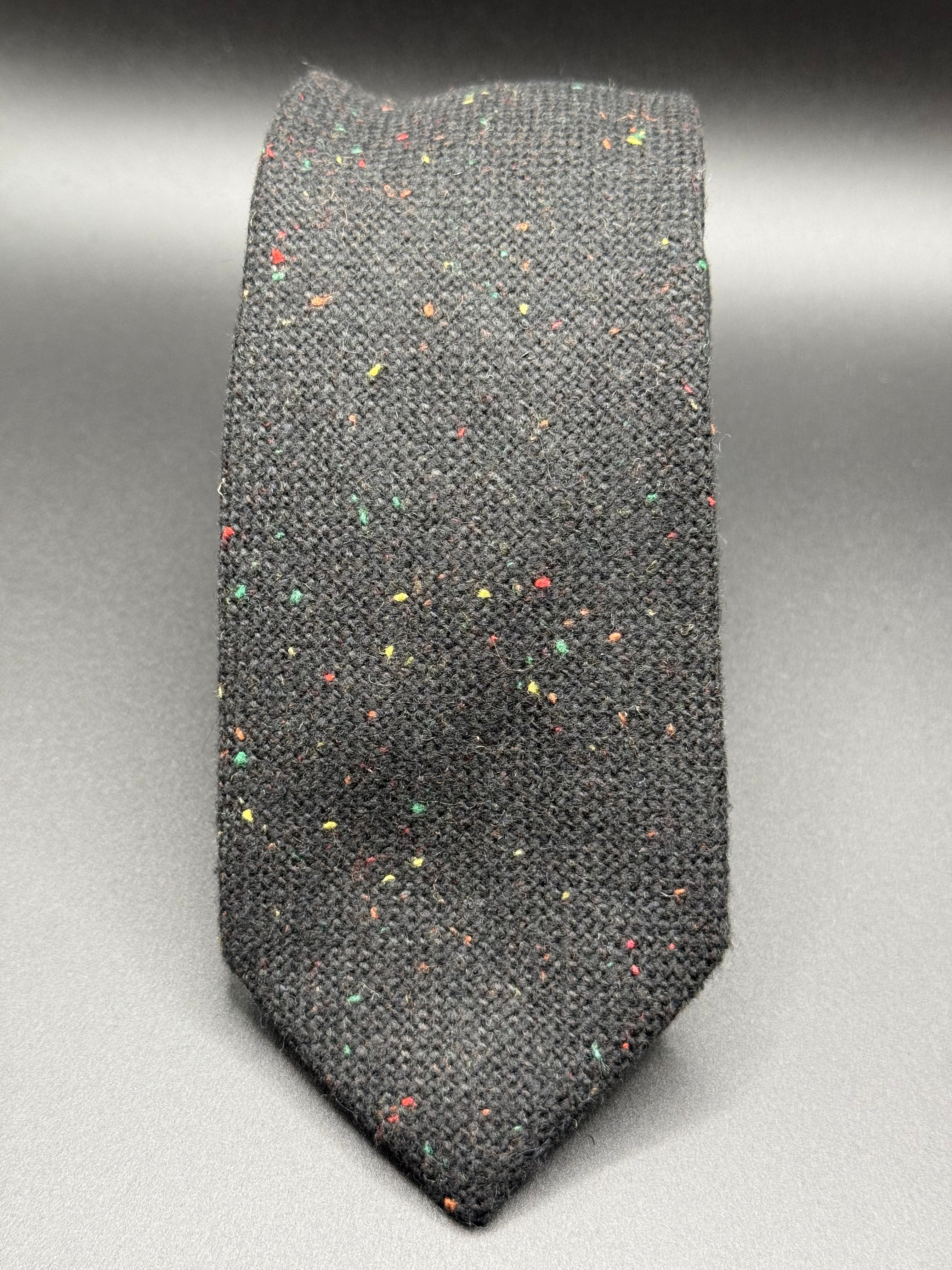 The Black Wool with Multicolored Speckles Necktie – The Apostolic