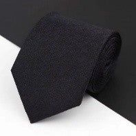 Dynamic Black Weave on Black Necktie