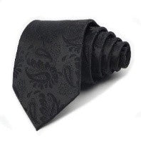 Black on Black Paisley Necktie