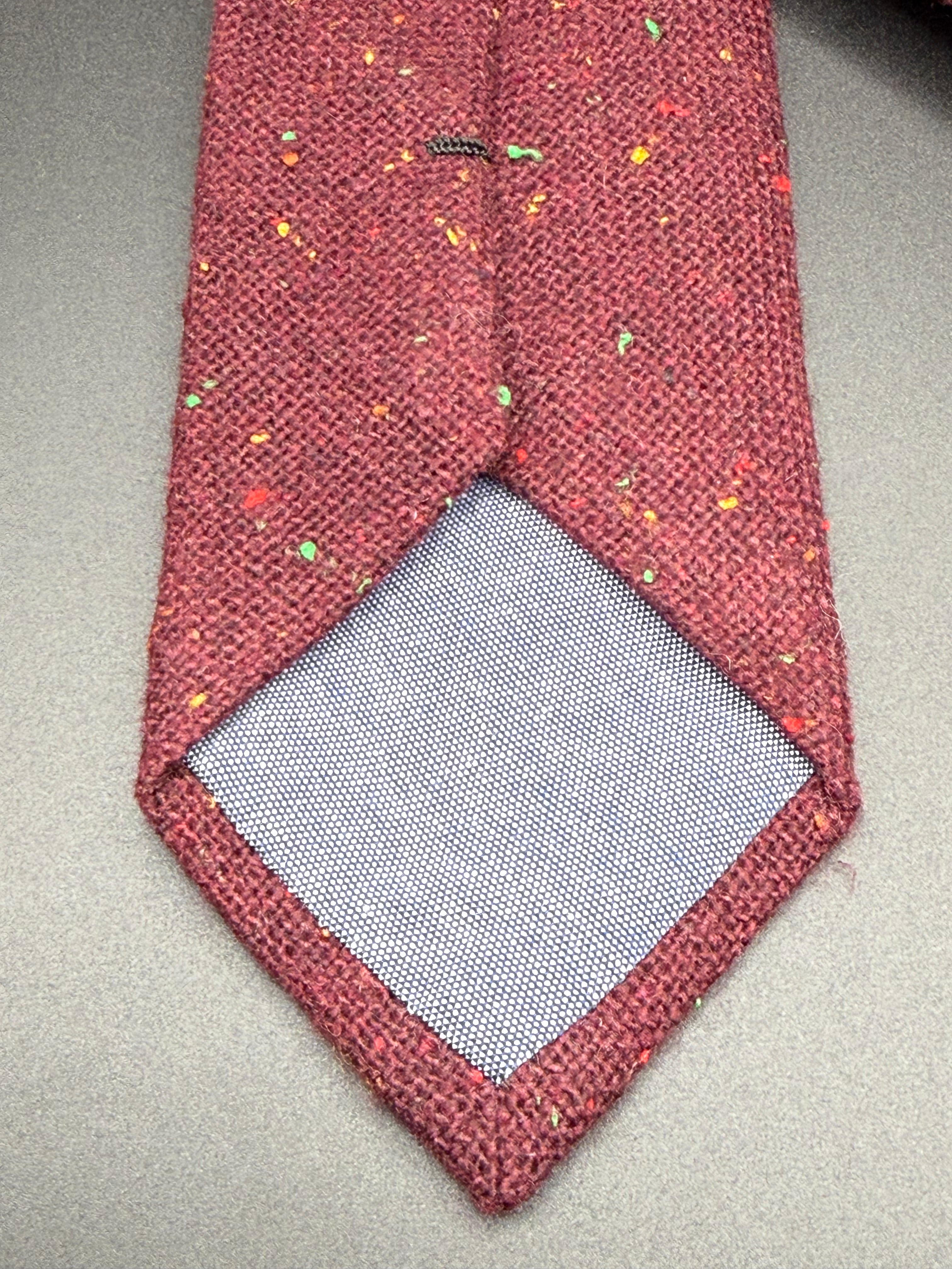 The Burgundy Wool with Multicolored Speckles Necktie
