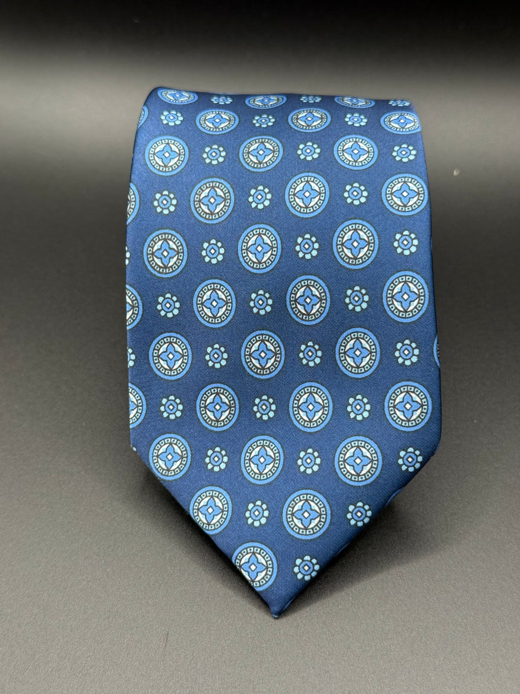 The Azure Floral Medallion Necktie