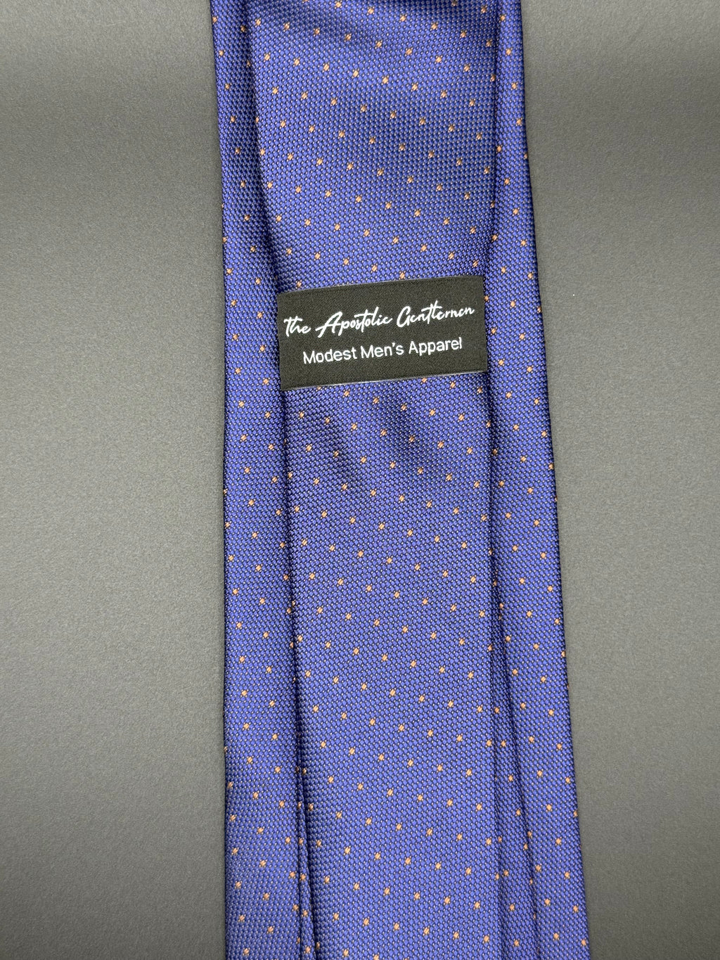 Bronze Micro Dot on Royal Blue Necktie