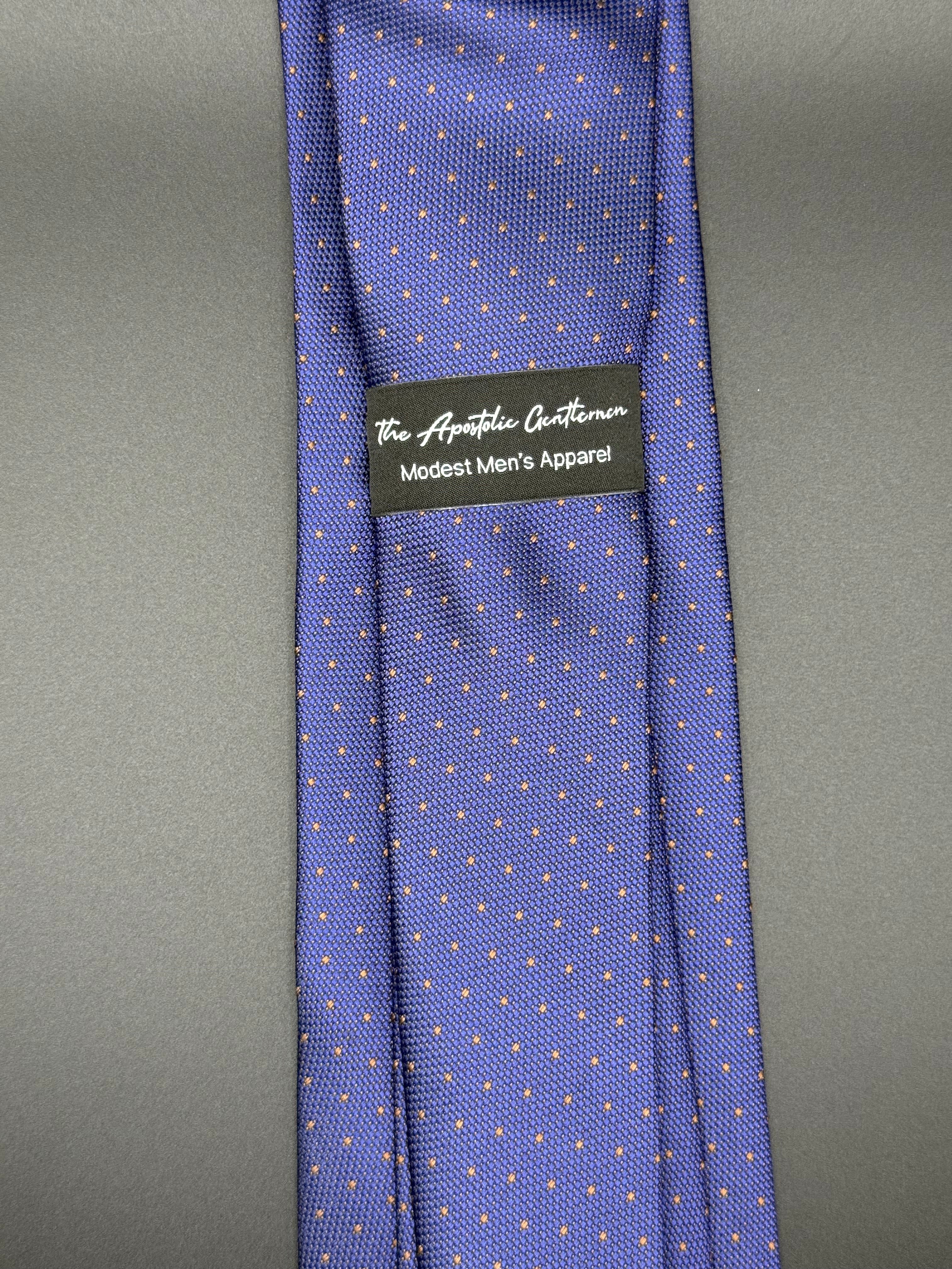 Bronze Micro Dot on Royal Blue Necktie