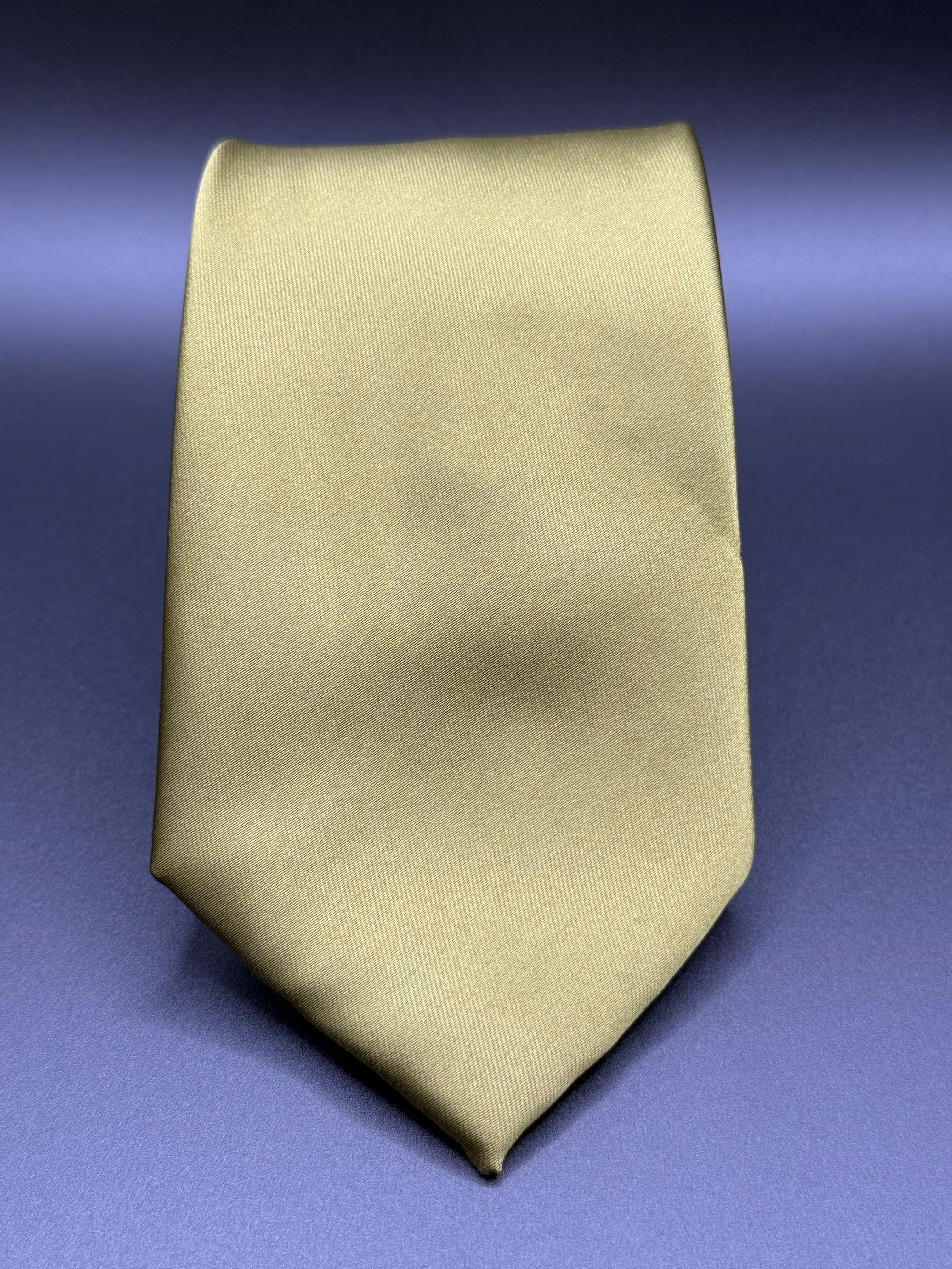 Olive-Green Satin Necktie