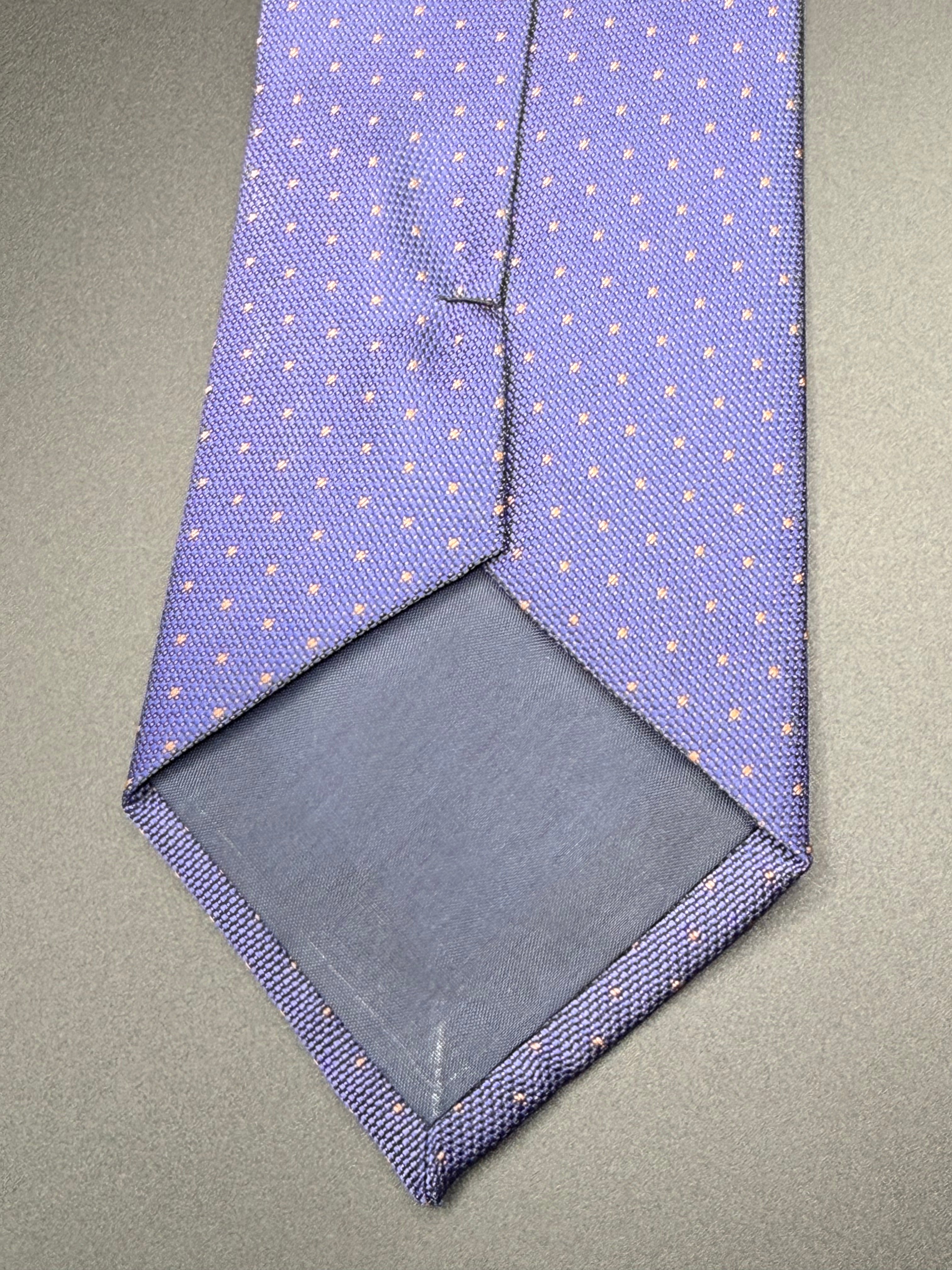 Bronze Micro Dot on Royal Blue Necktie
