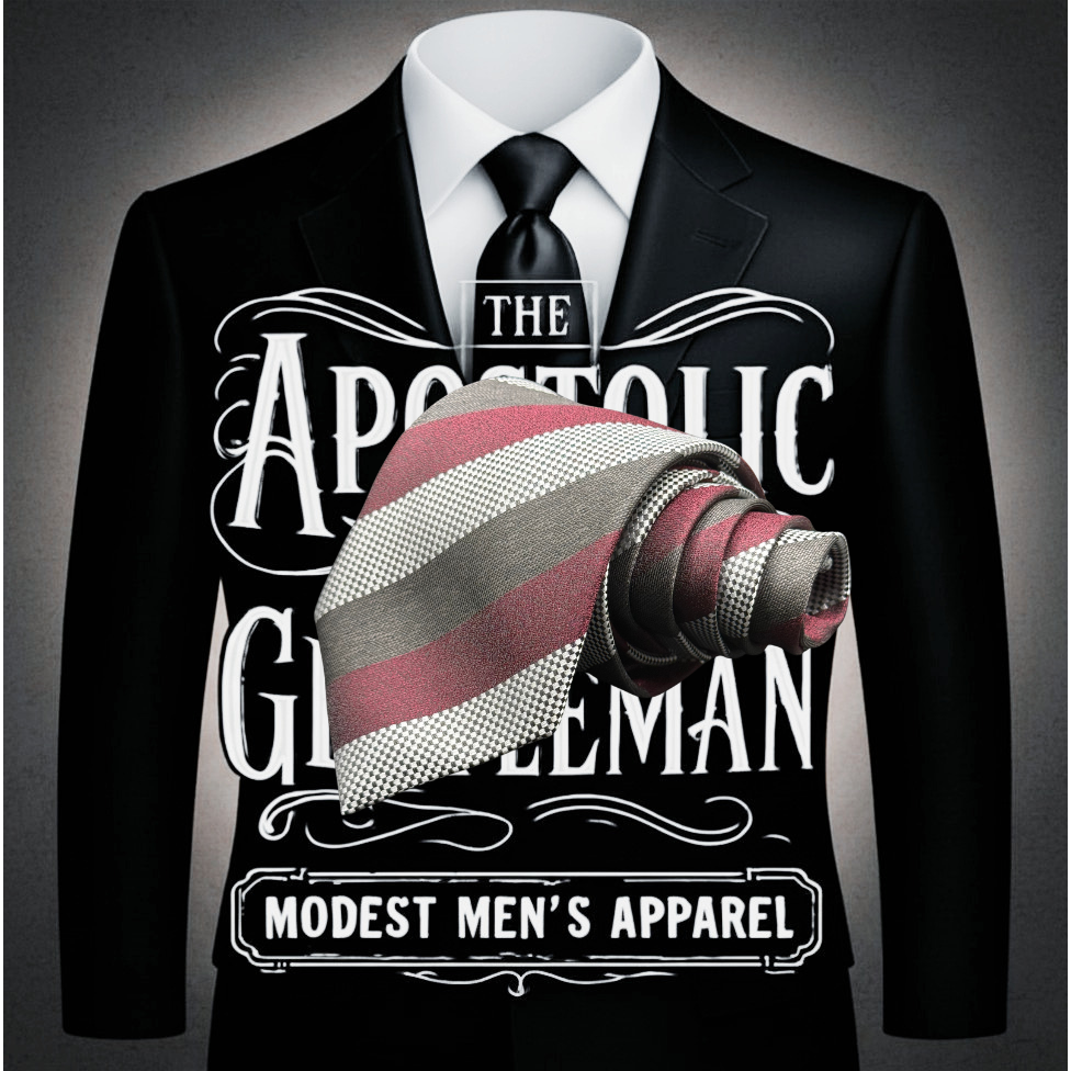 Burgundy, Charcoal White and Black Checkered Striped Necktie