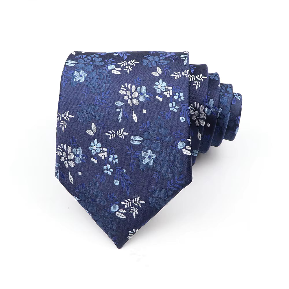 The Saphire Garden at Midnight Floral Necktie