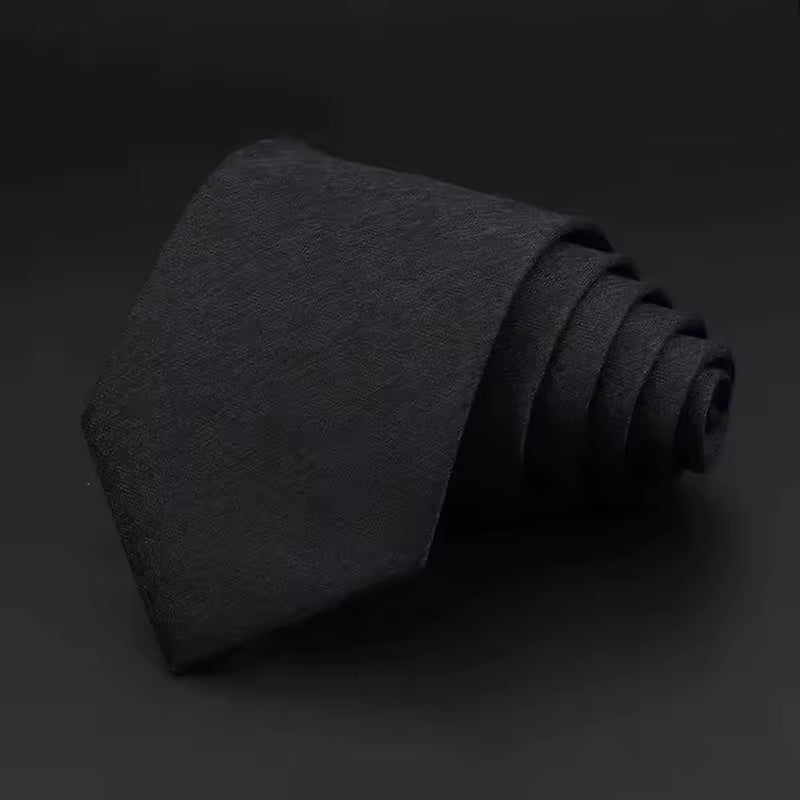 Dynamic Black Weave on Black Necktie
