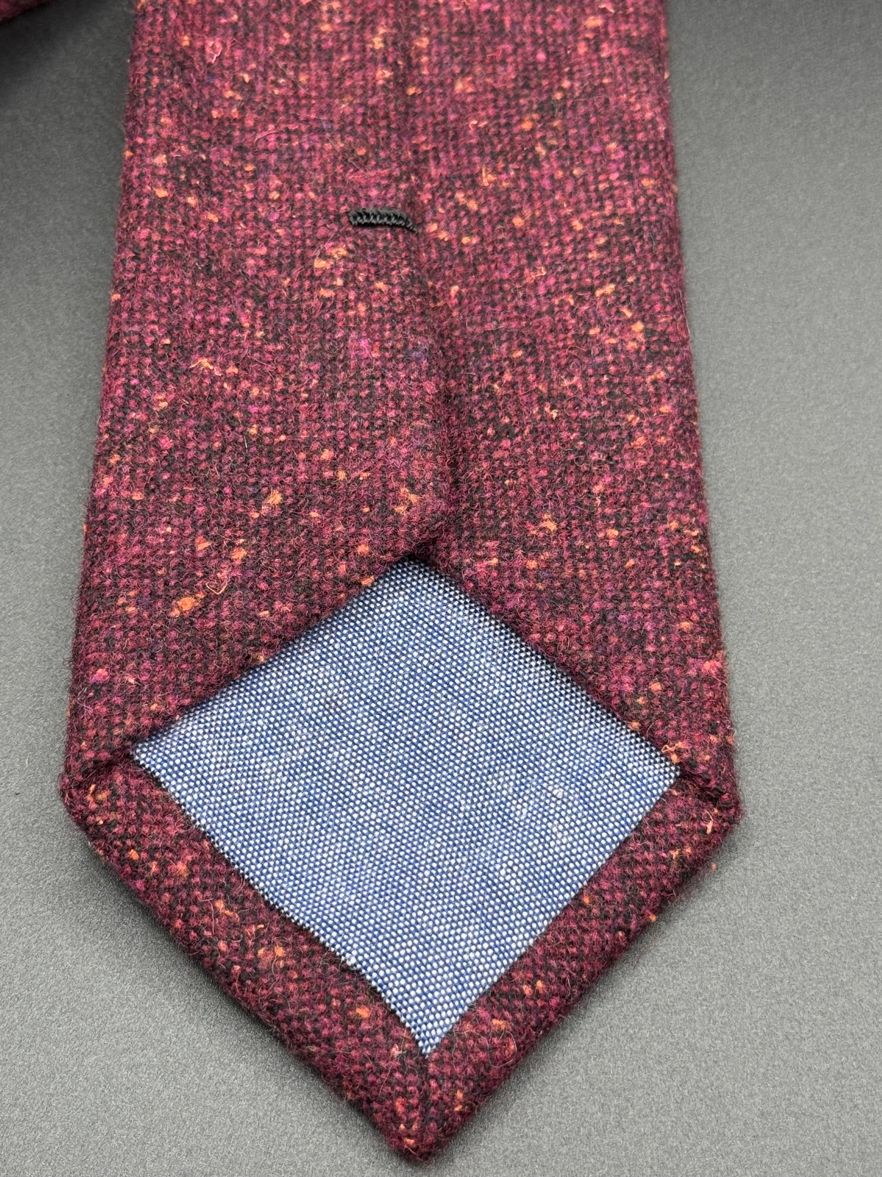 The Burgundy Wool with Orange Speckles Necktie