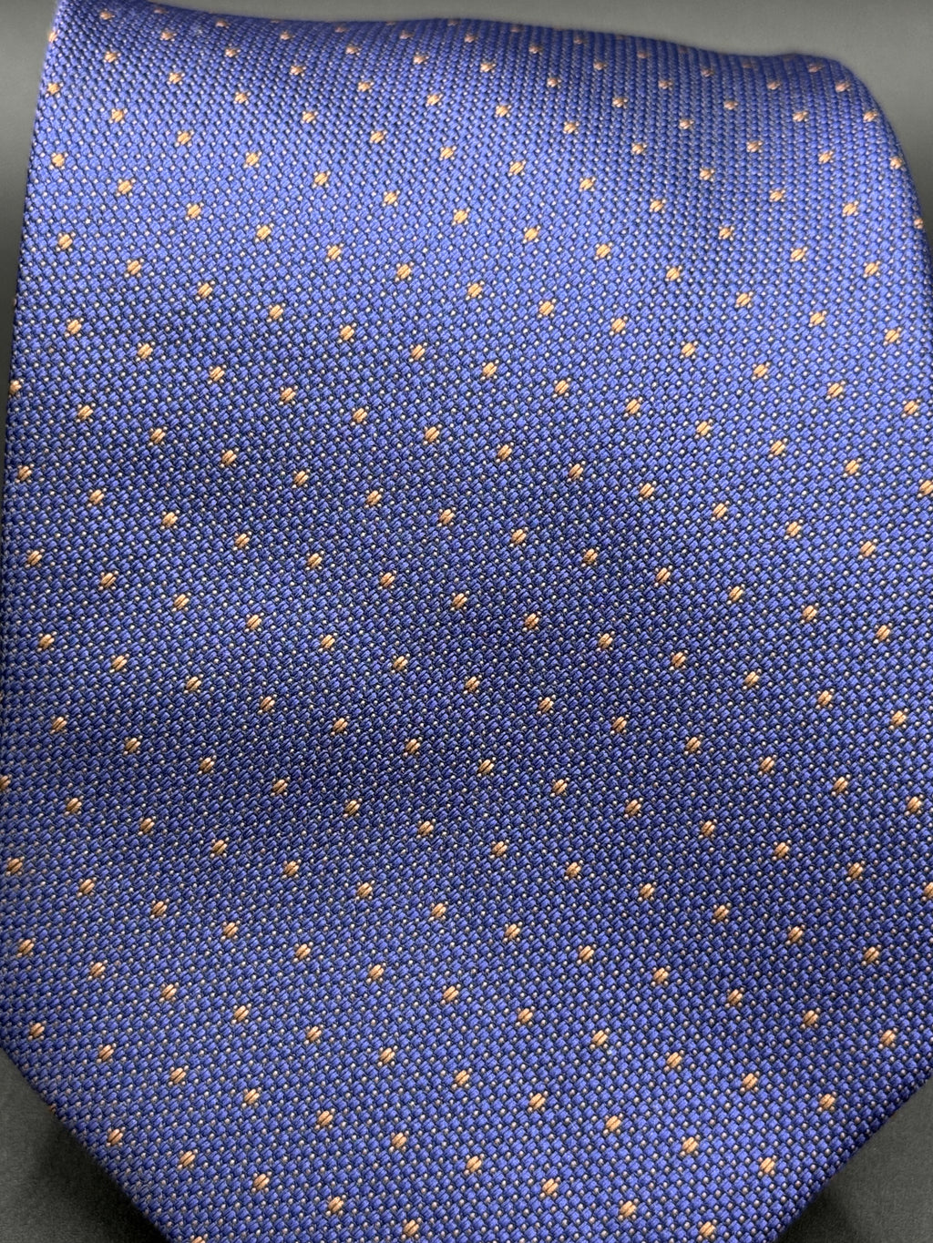 Bronze Micro Dot on Royal Blue Necktie