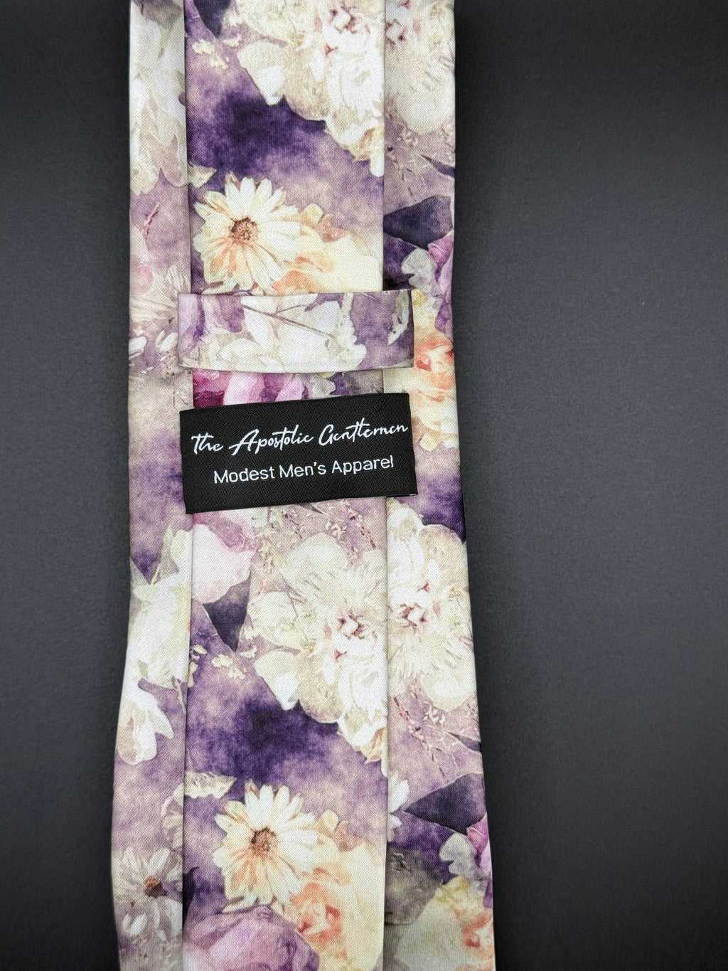 The Lavender Garden Watercolor Floral Necktie