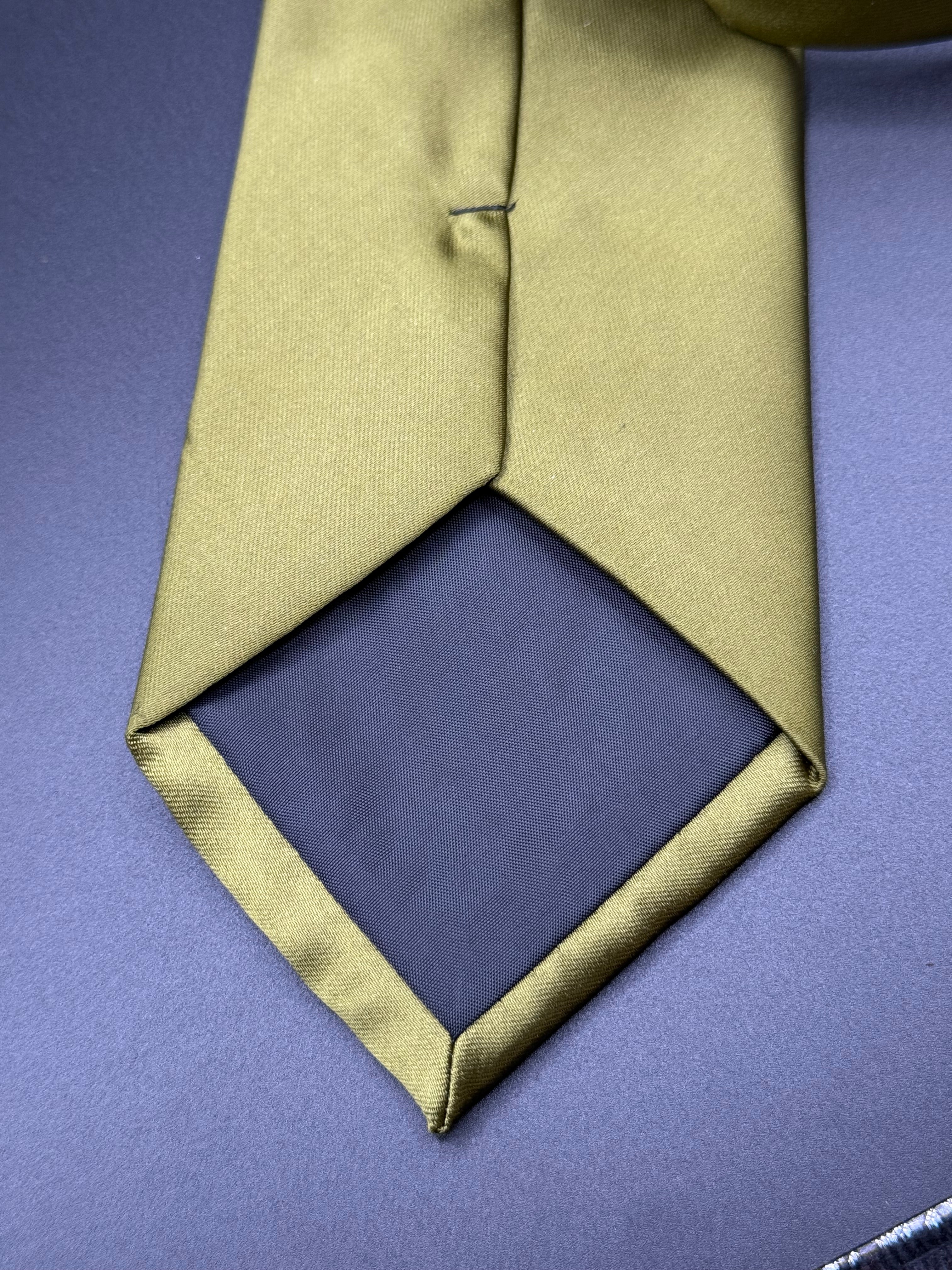 Olive-Green Satin Necktie