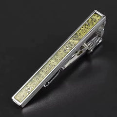 Gold speckle bar tie clip